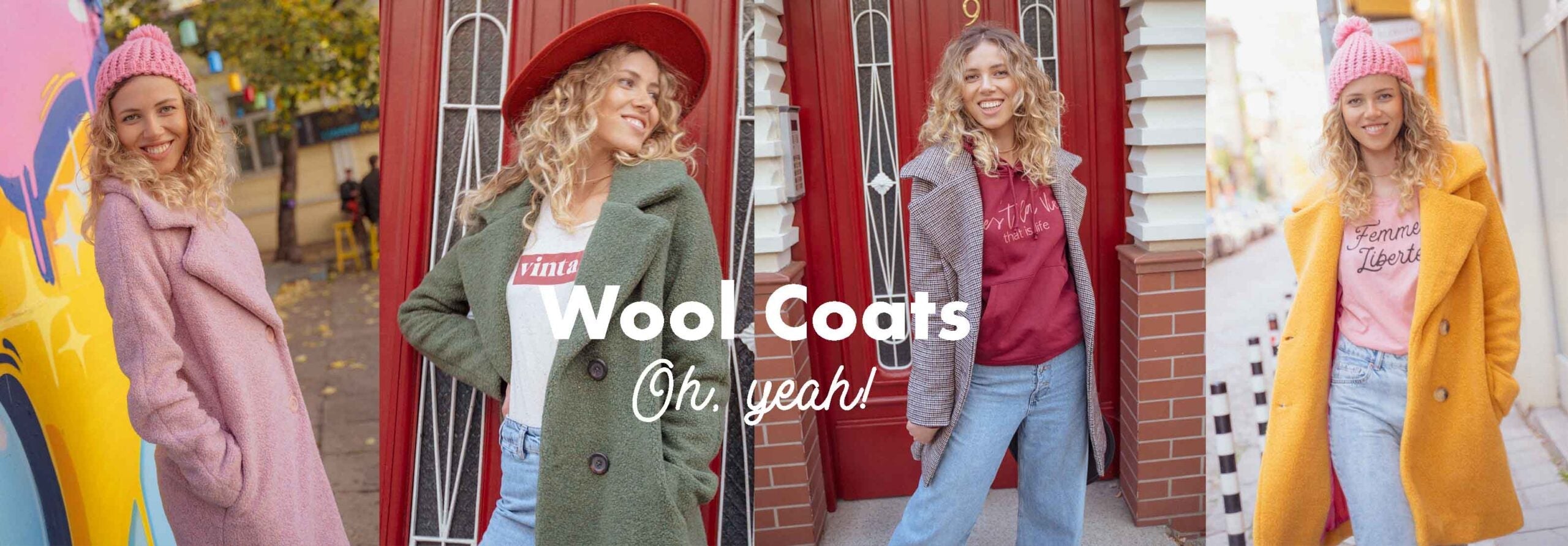 Вълнени цветни палта