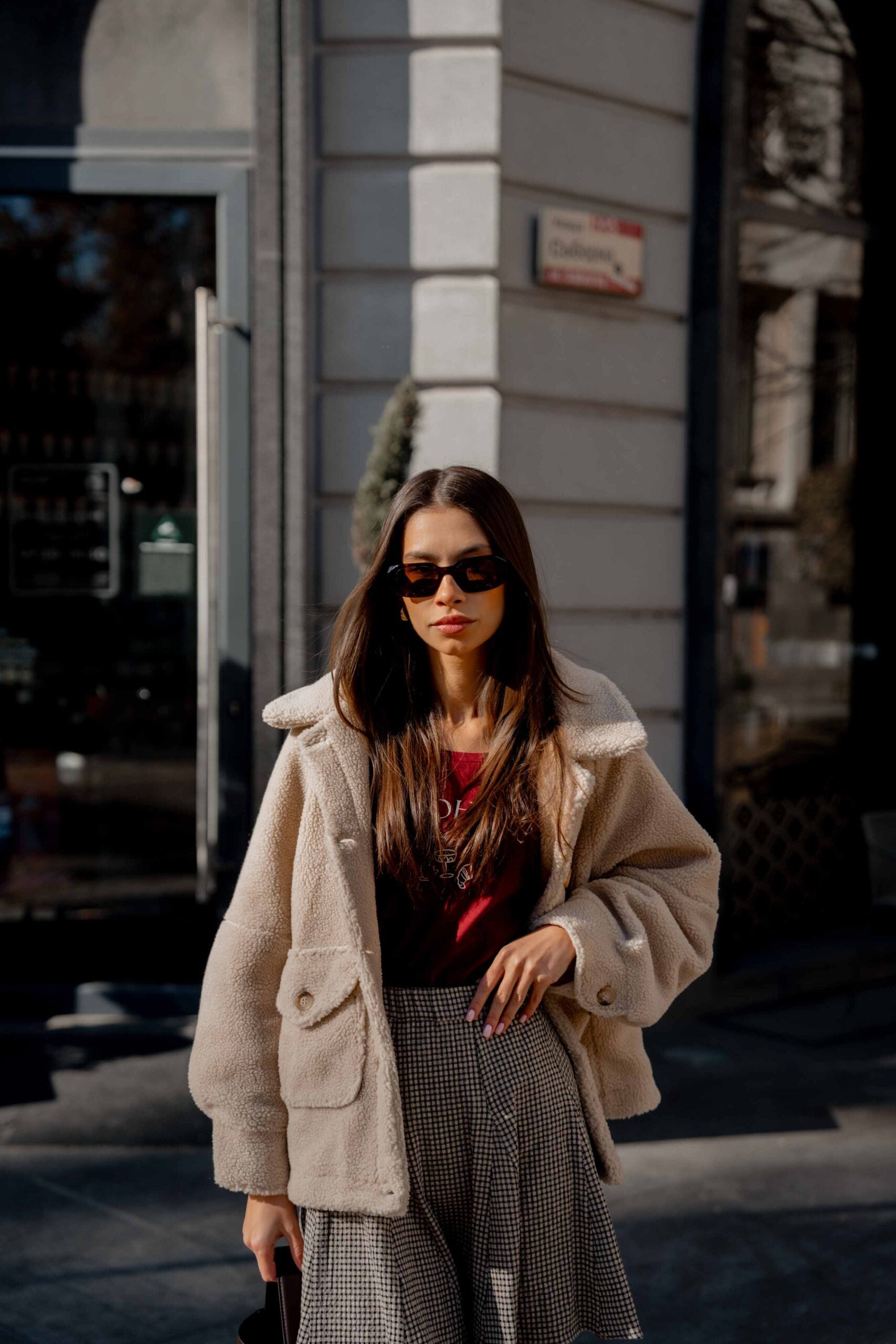 Къса минипола VERRA от памук