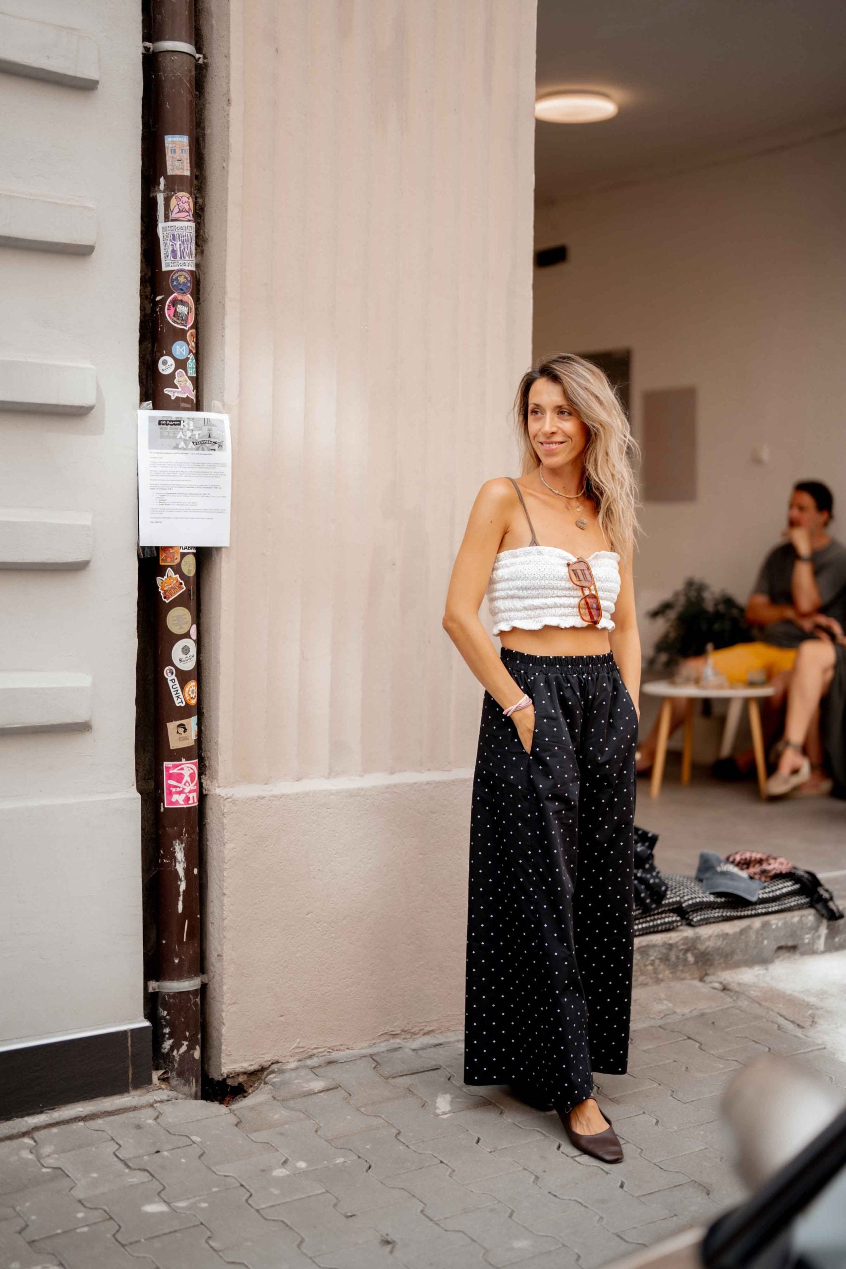 Комплект дълъг черен панталон с риза NERA