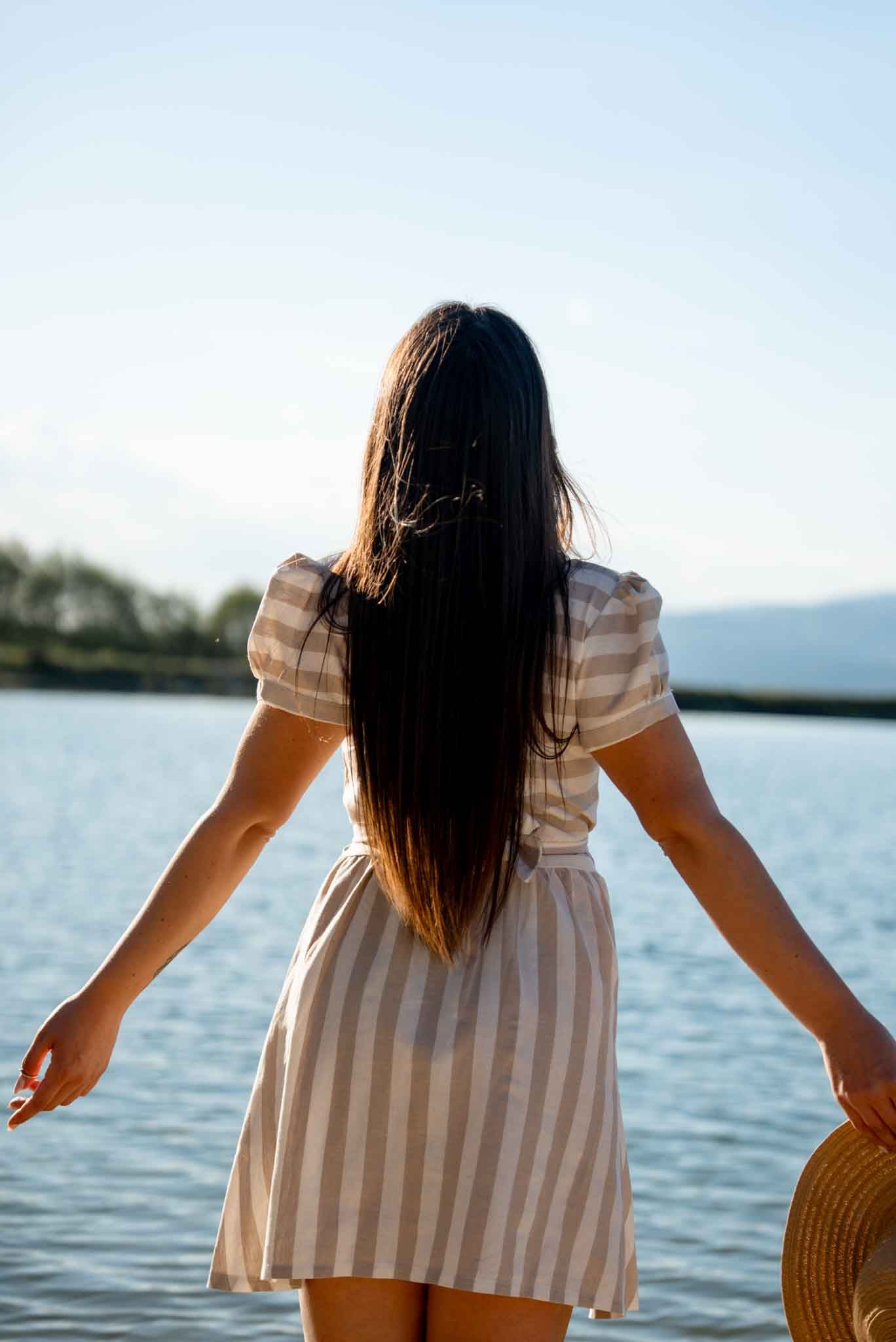 Short shirt dress of linen blend Elisa