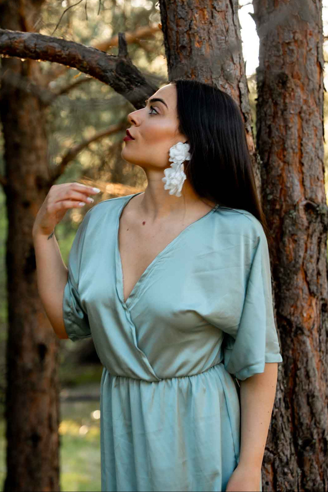 Дълга рокля от сатен PALOMA