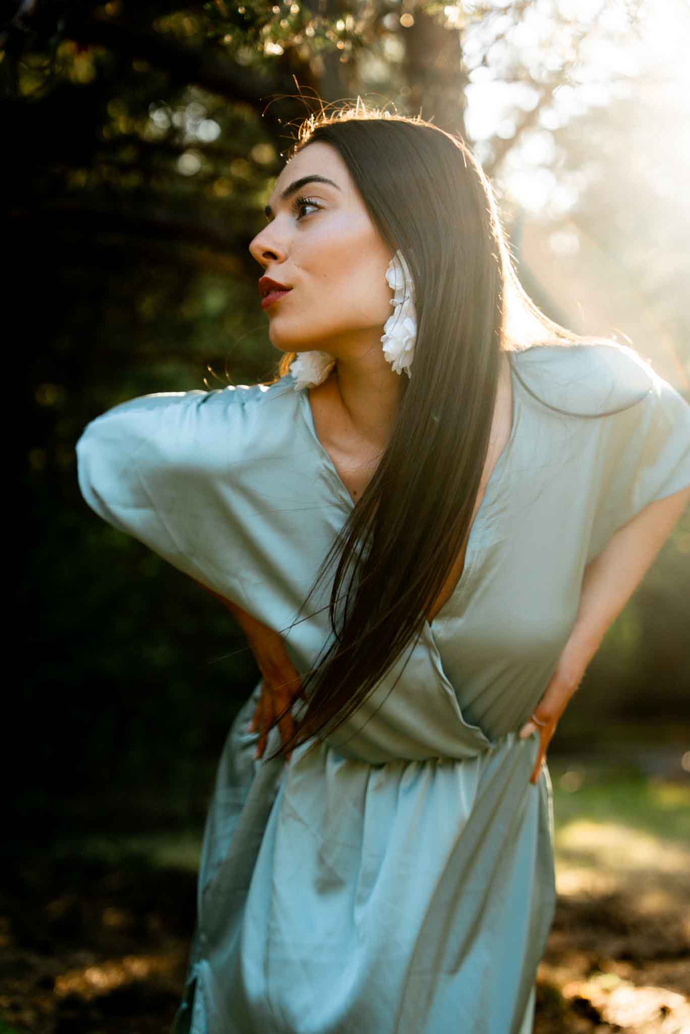 Дълга рокля от сатен PALOMA