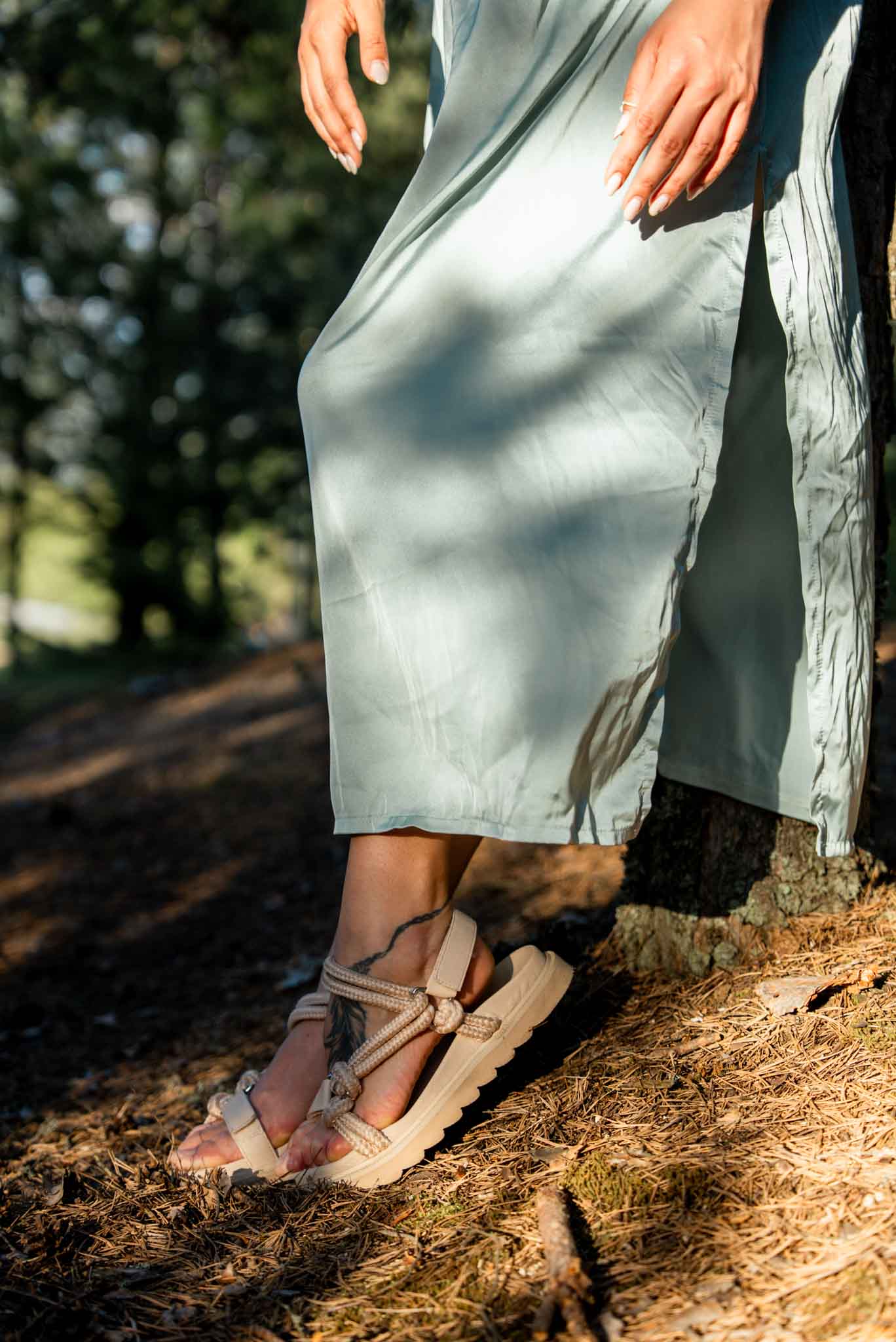 Дълга рокля от сатен PALOMA