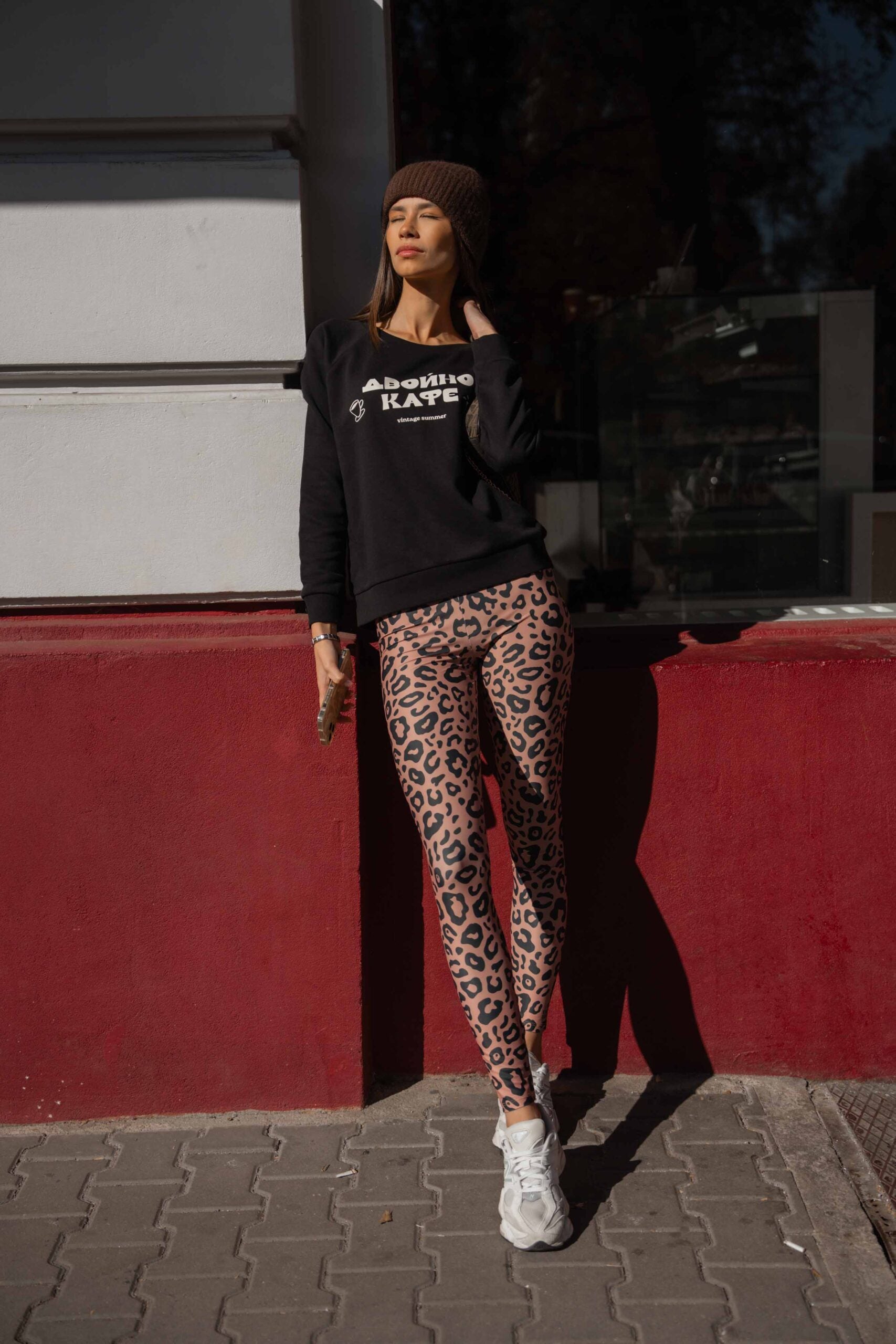 Спортен клин с леопардов принт