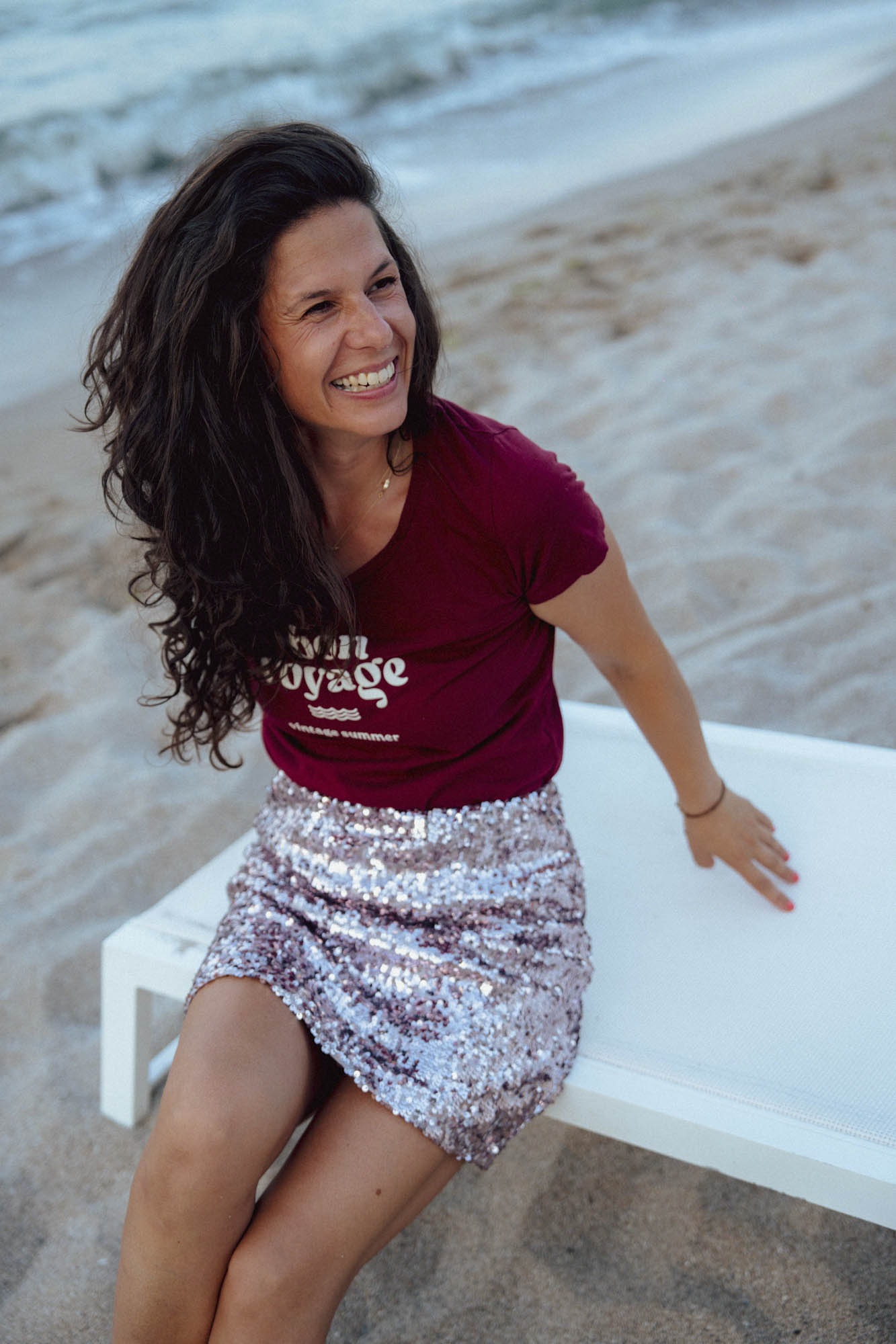 Бордо тениска Bon Voyage