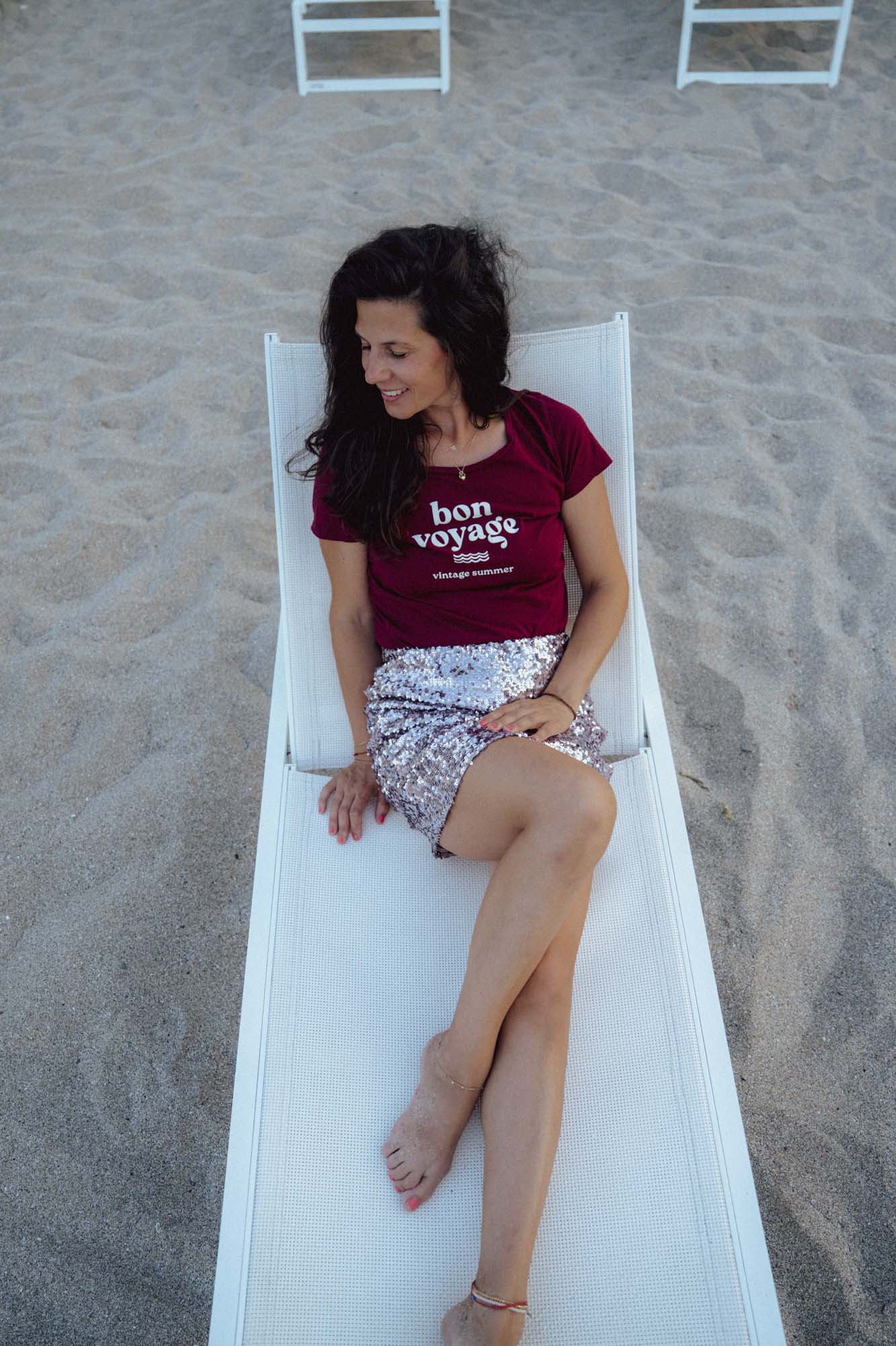 Бордо тениска Bon Voyage