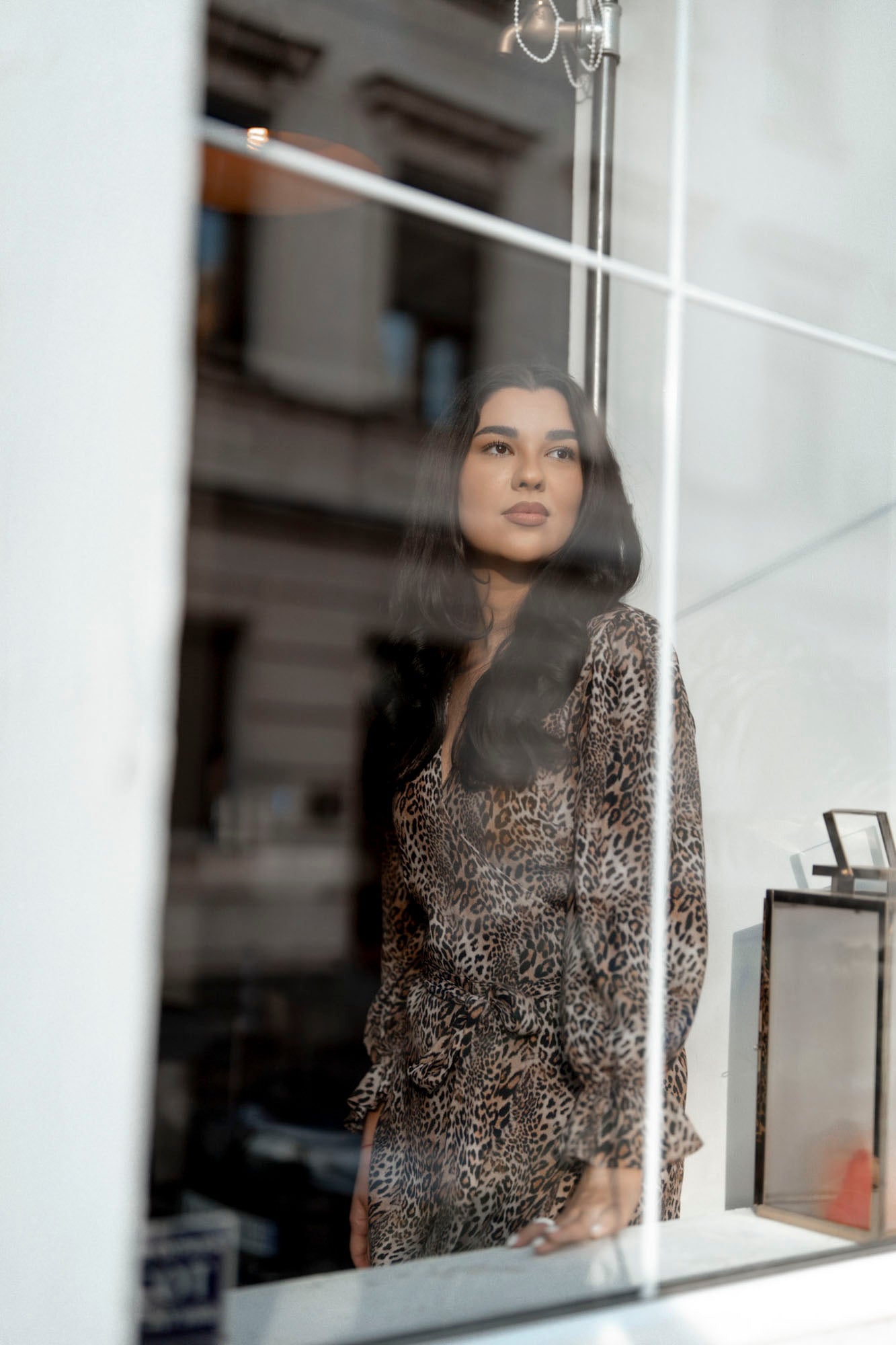 Wild short dress with animal print ZEA