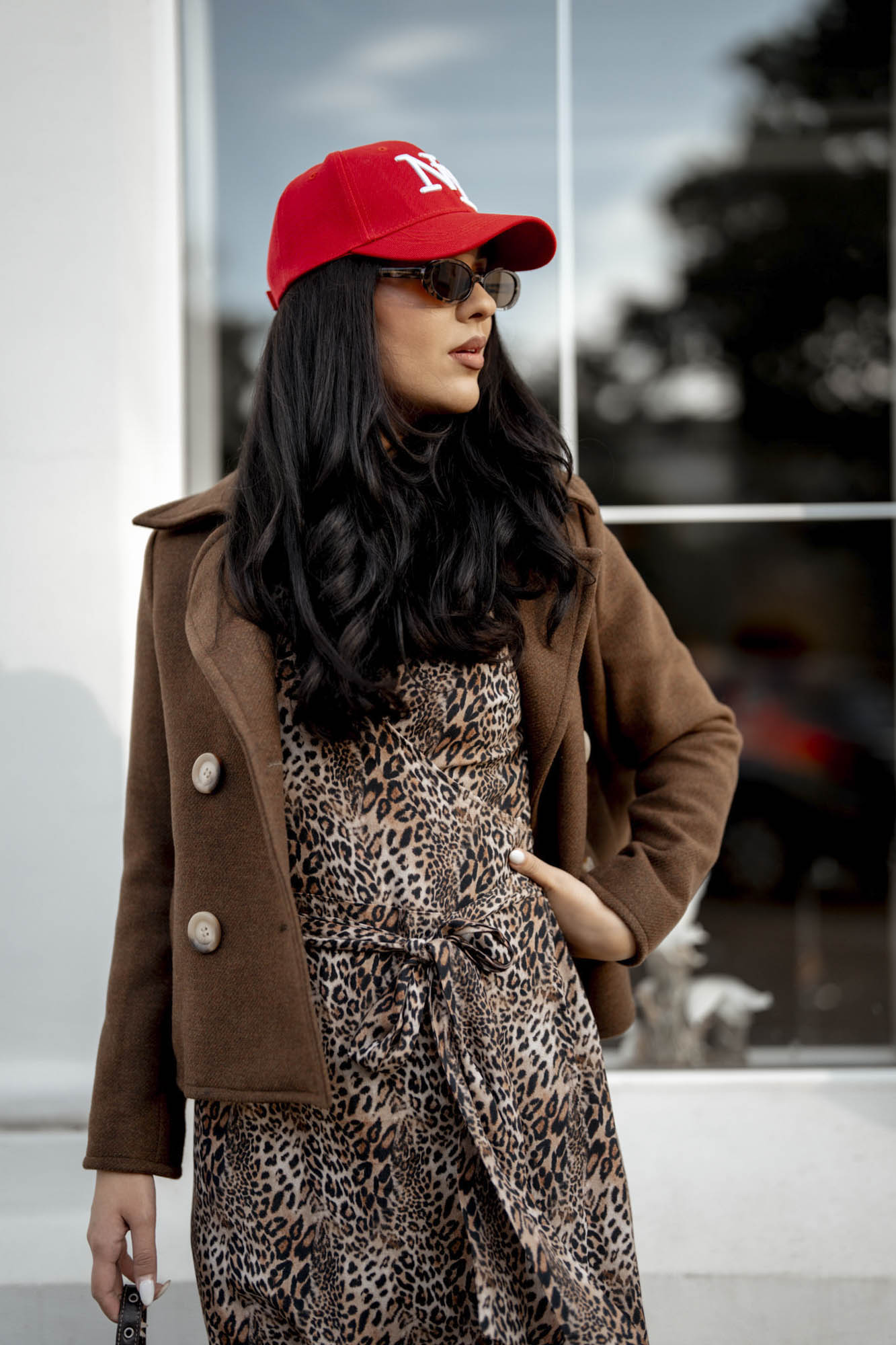 Wild short dress with animal print ZEA