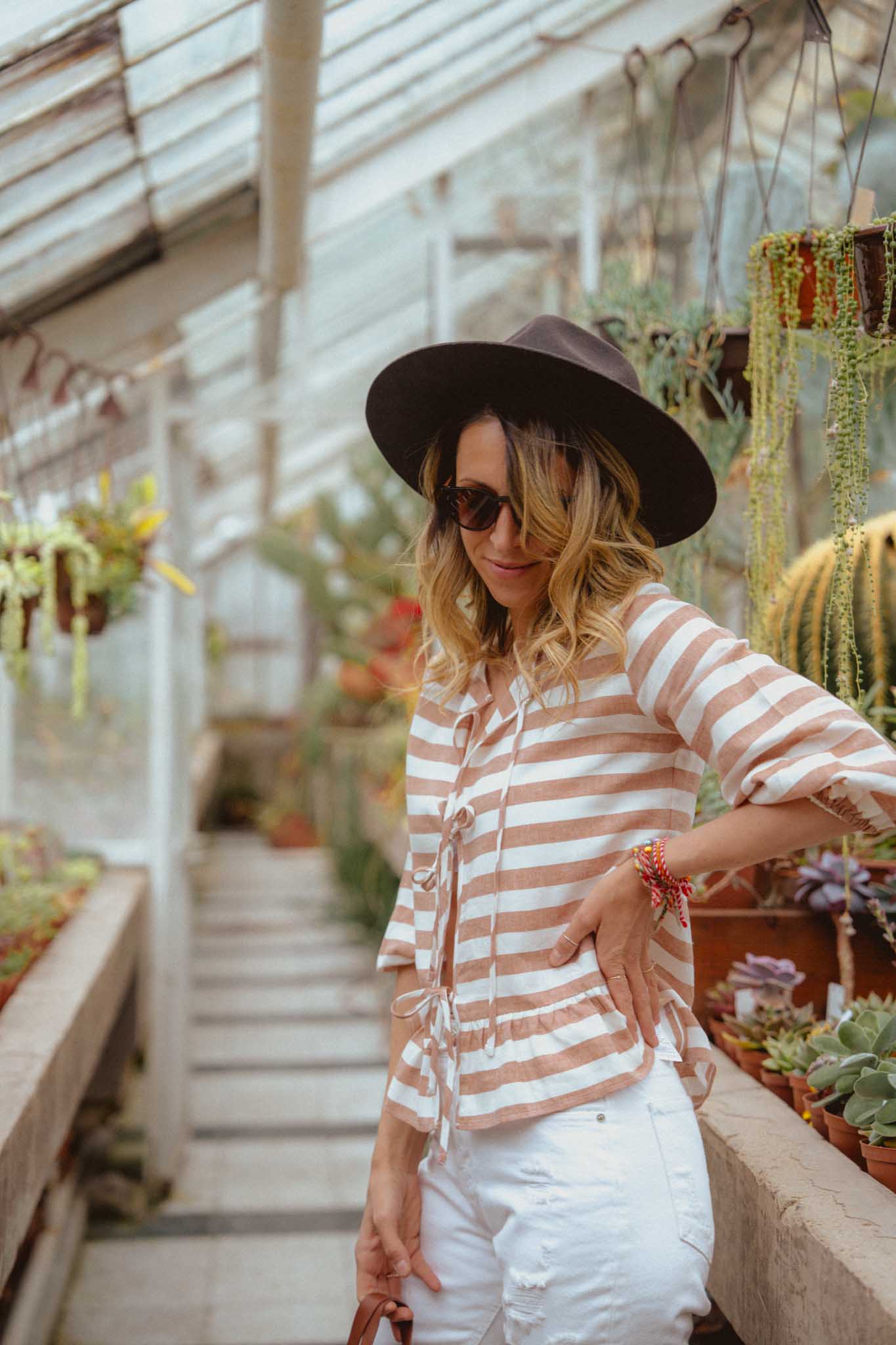 Ленена блуза с връзки TERESA