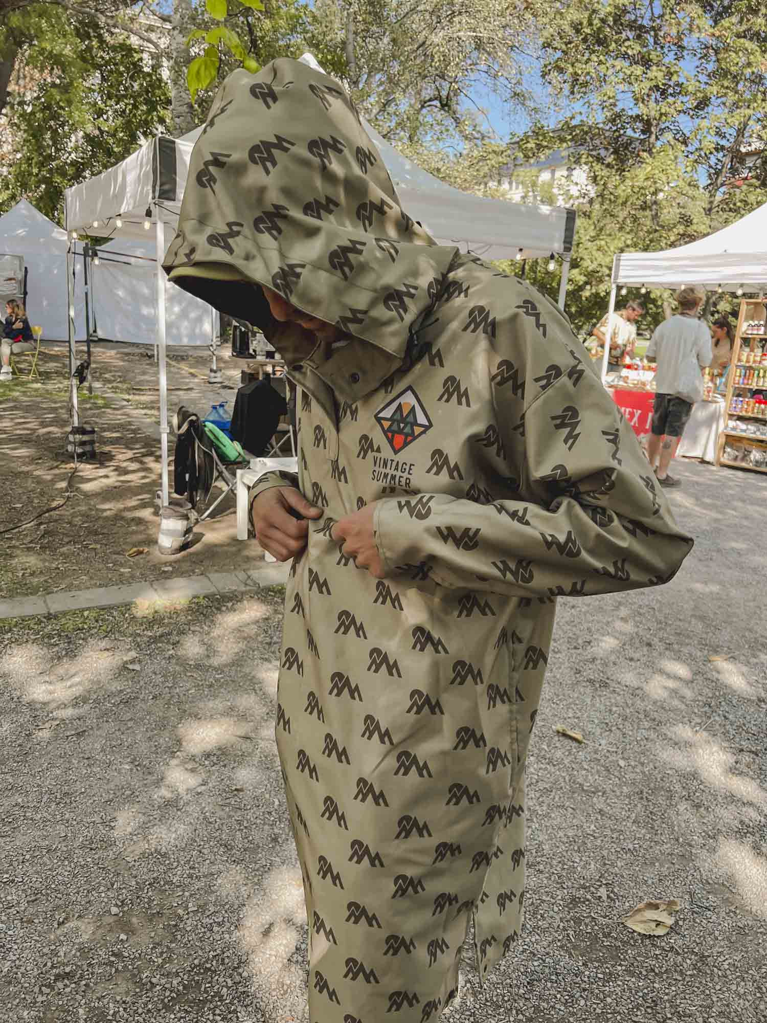 Mъжки каки зелен дъждобран Urban