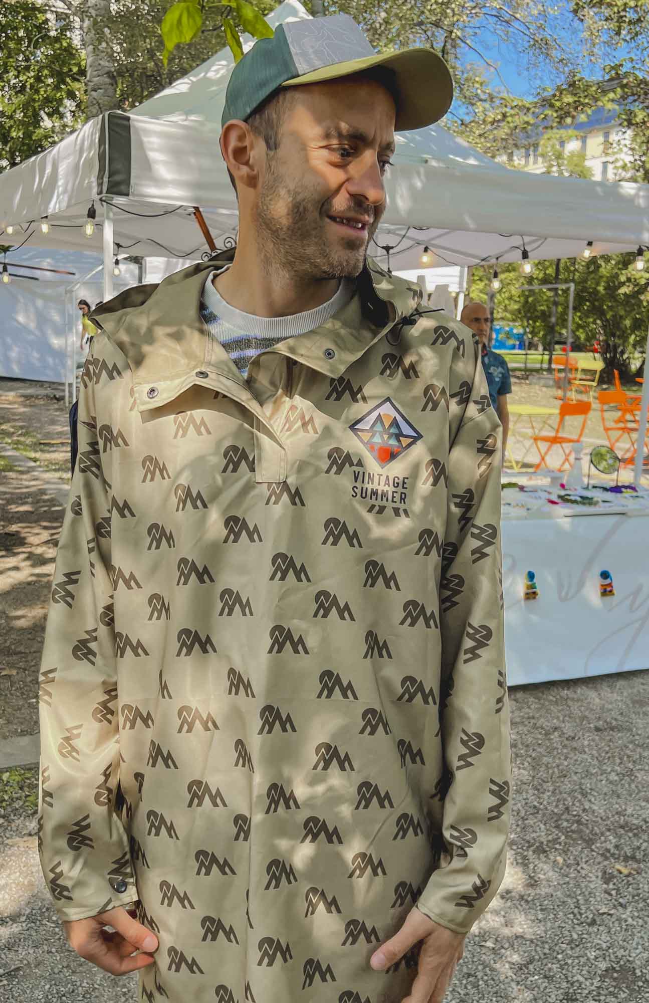 Mъжки каки зелен дъждобран Urban