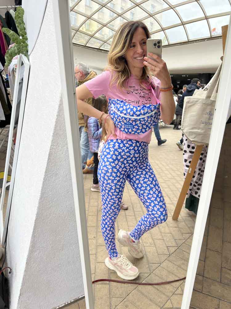 Спортен клин с принт на маргаритки