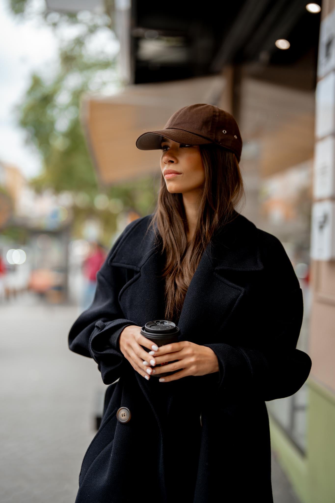 Дълго вълнено палто MILANO в черно