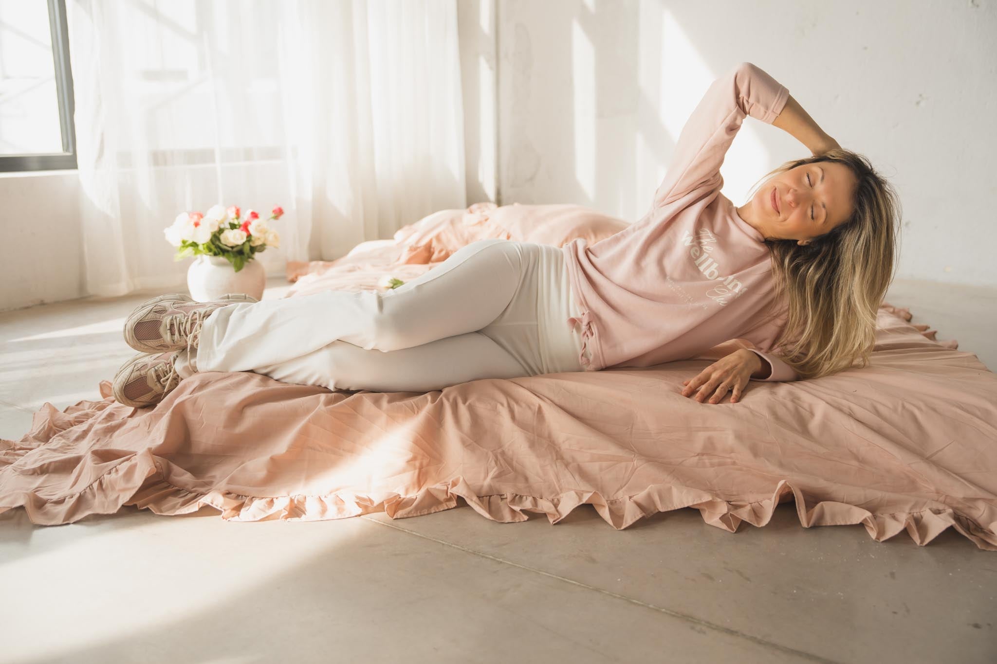 Розова блуза Wellbeing от памук