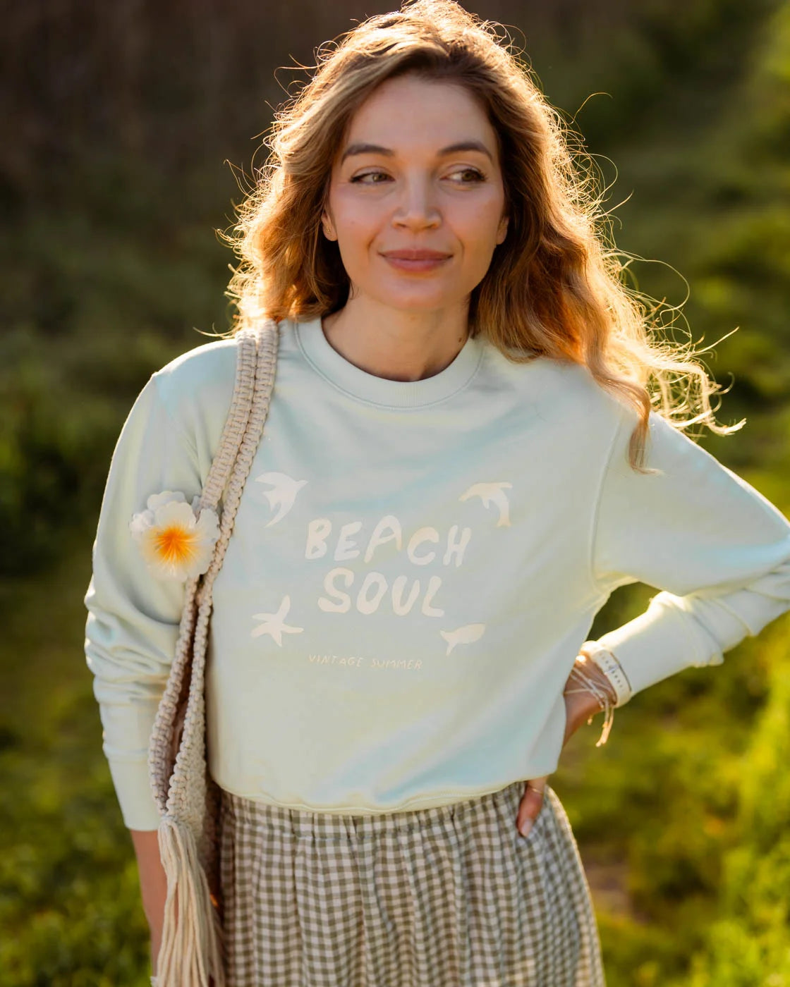 Ментова блуза Beach Soul