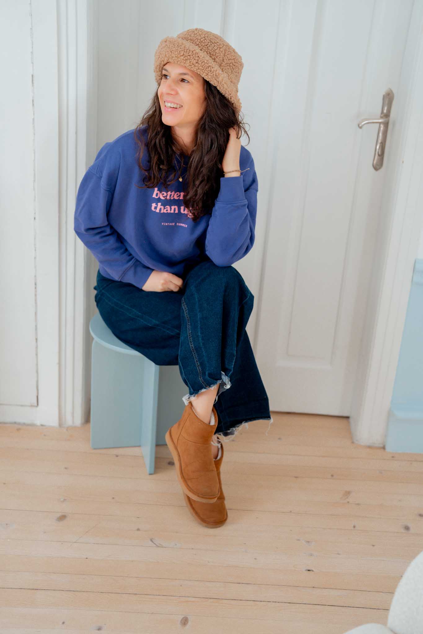 Лилава блуза Better Late than Ugly