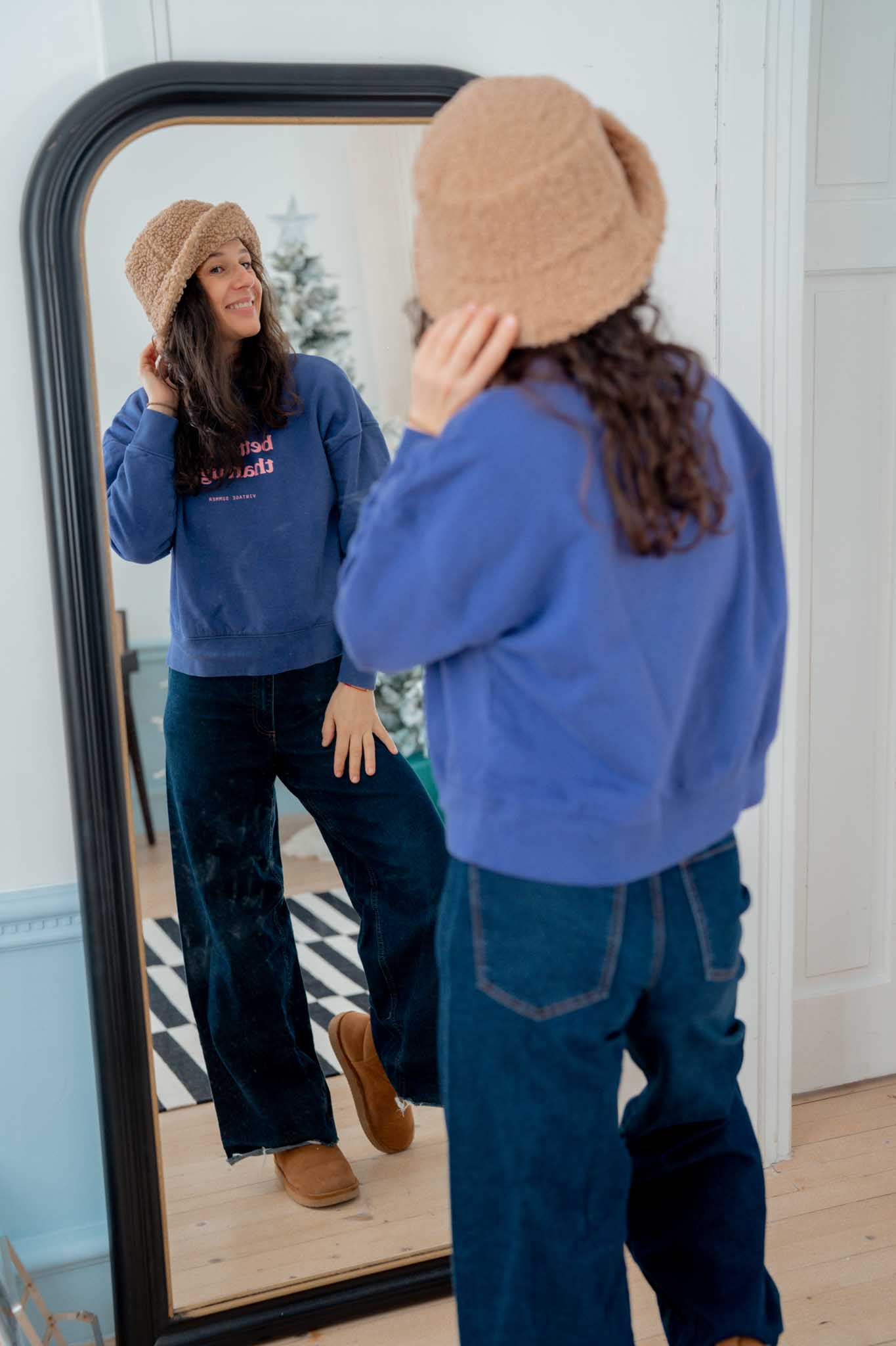 Лилава блуза Better Late than Ugly