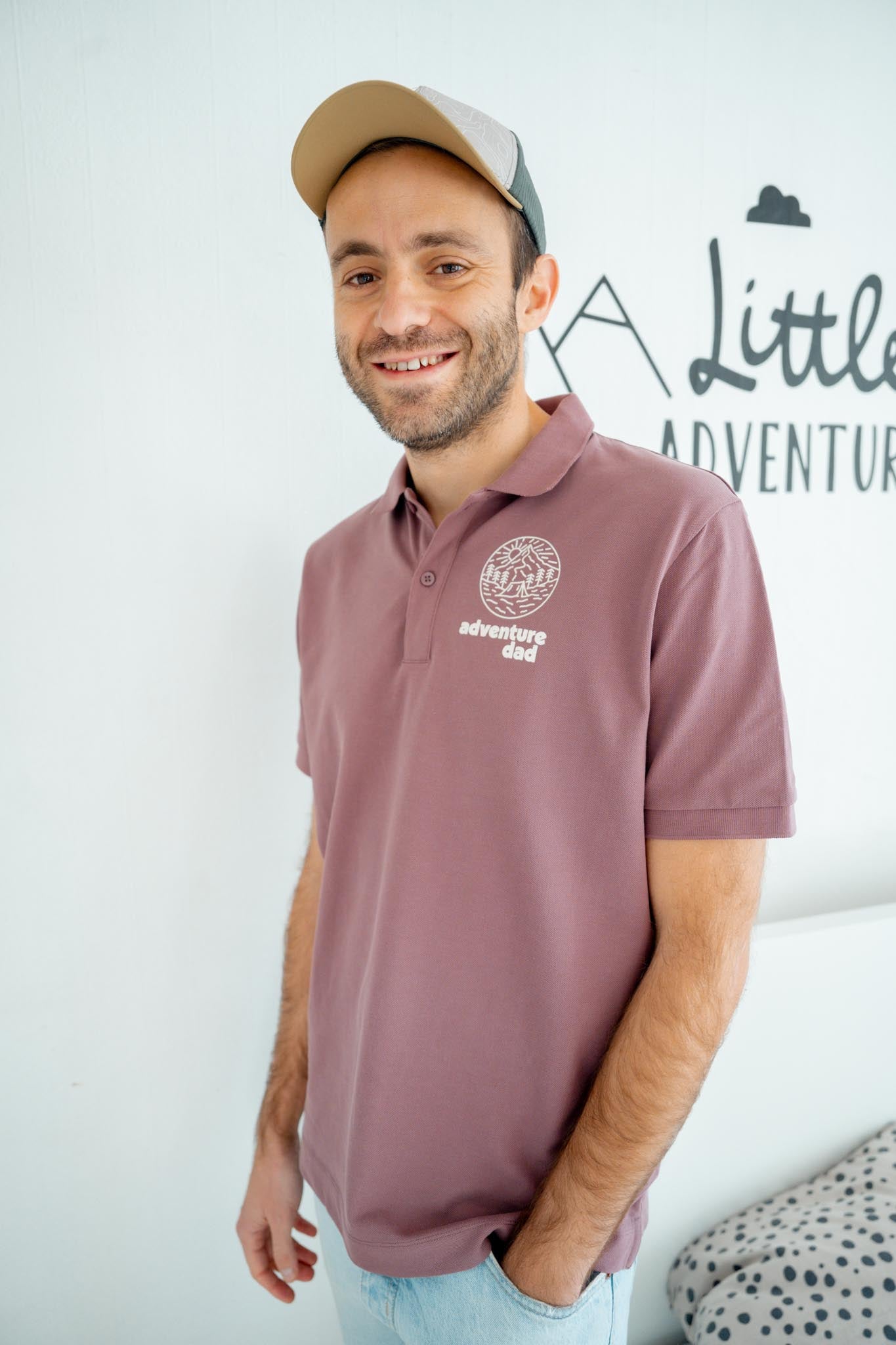 Мъжкатаполо тениска с яка ADVENTURE DAD