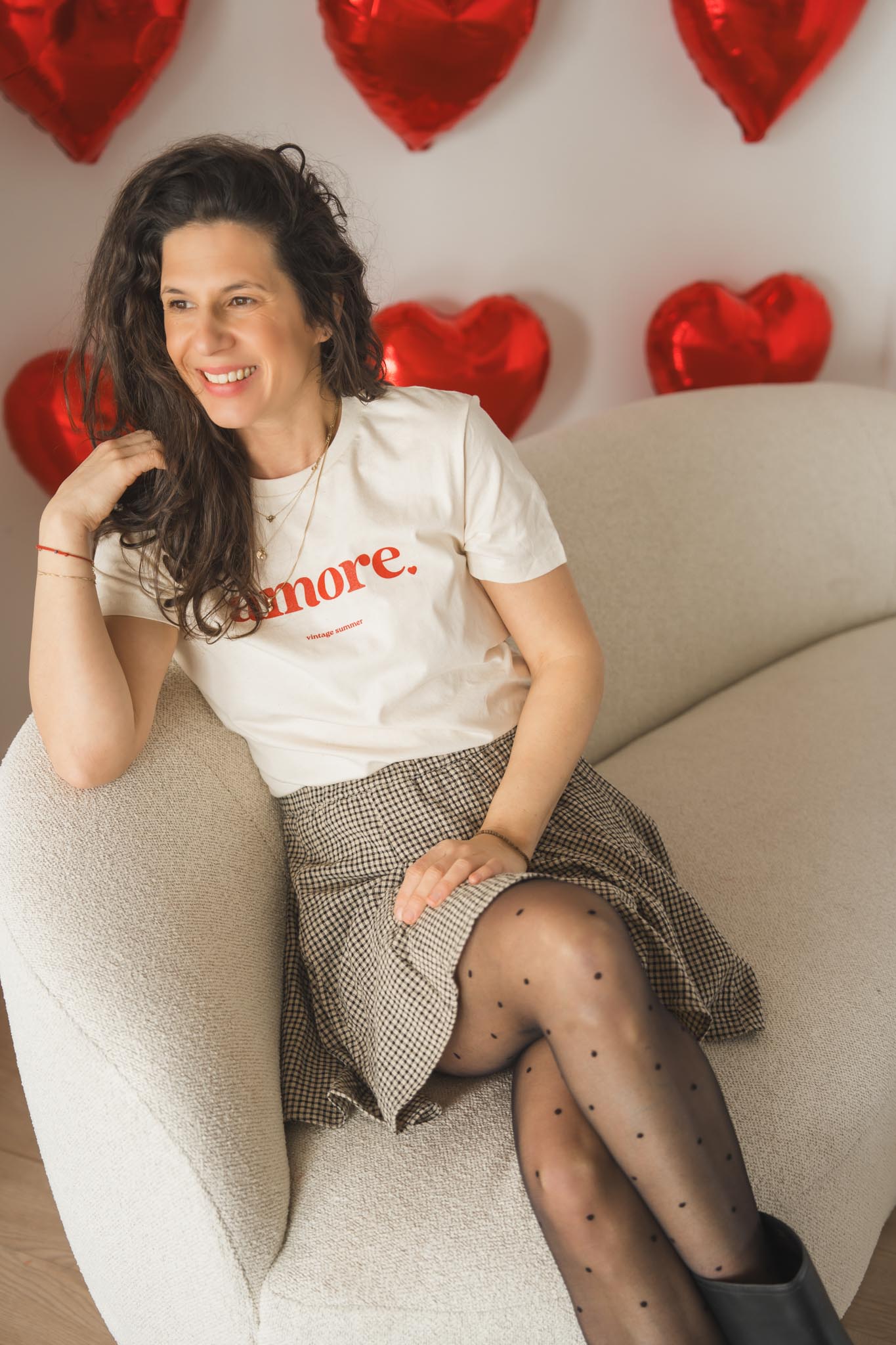 Екрю тениска AMORE