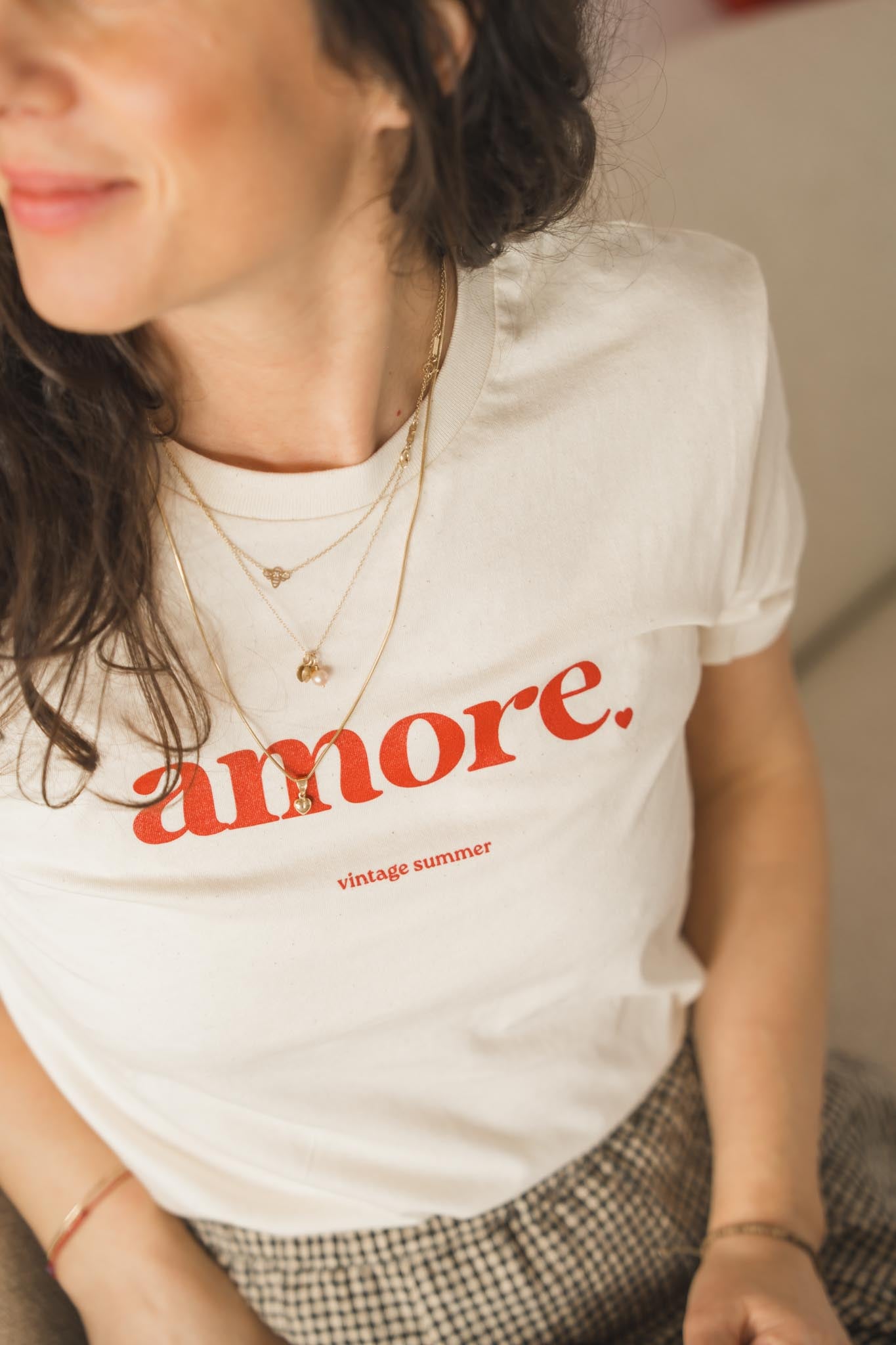 Екрю тениска AMORE