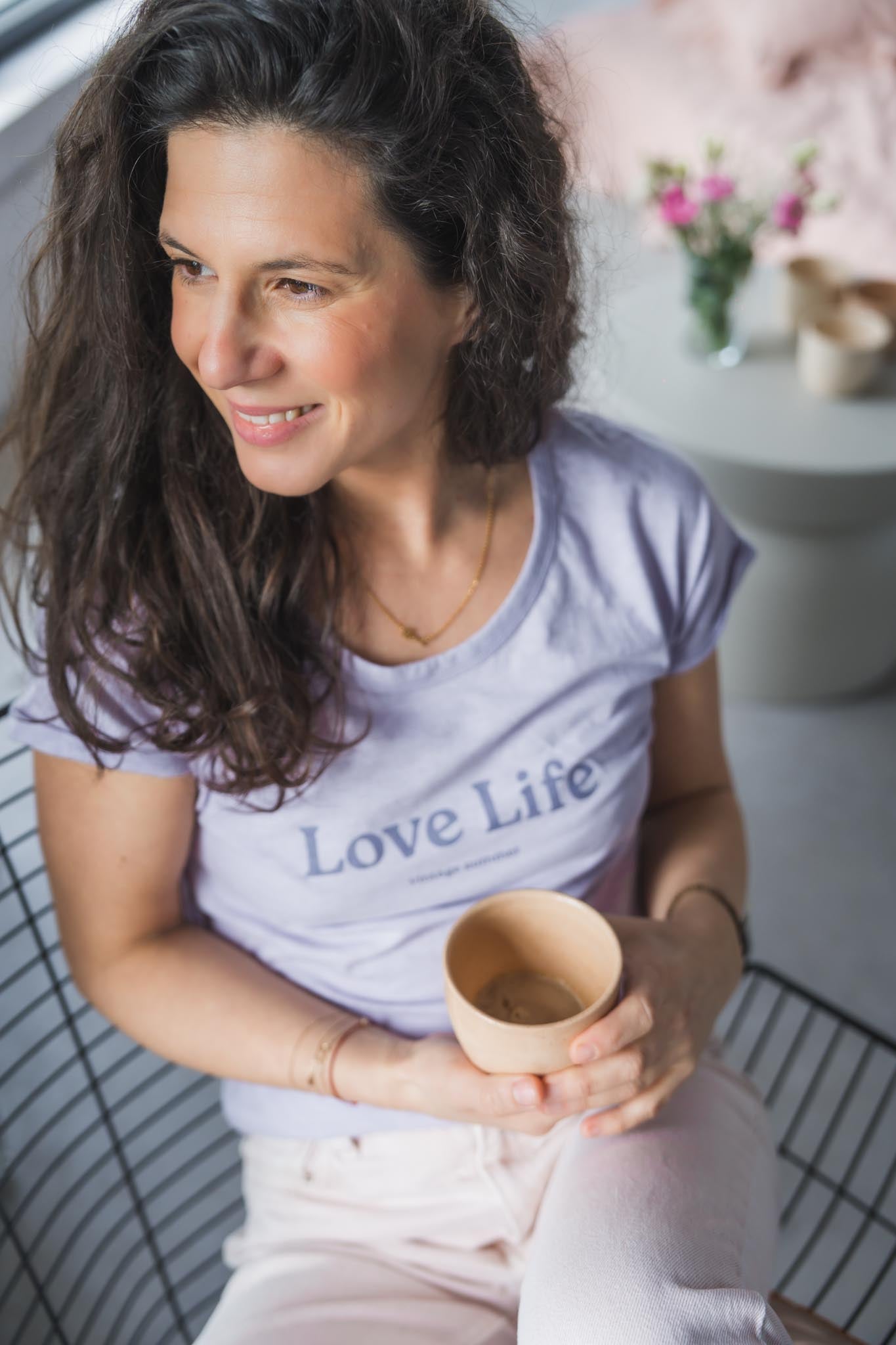 Лилава тениска Love Life