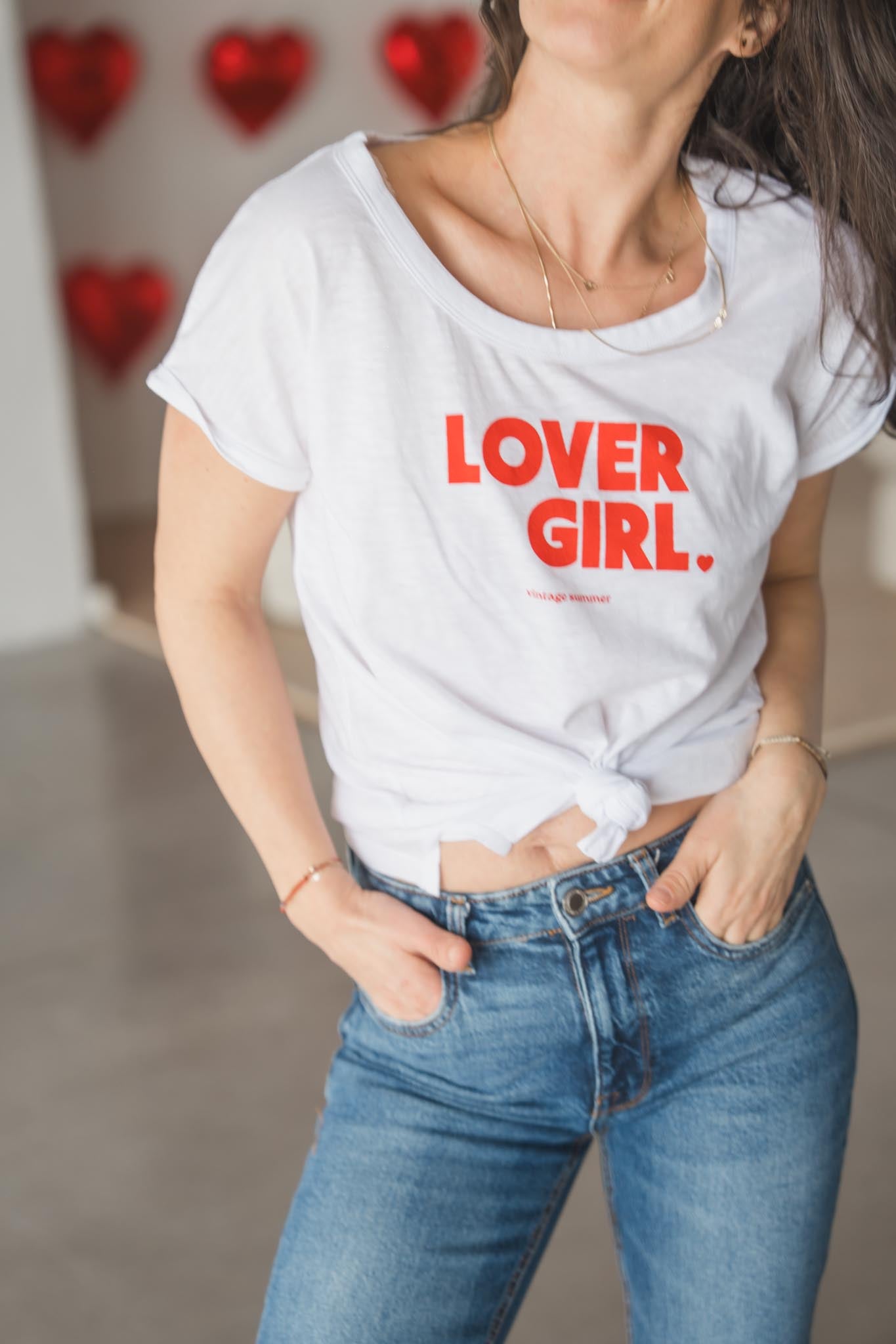 Бяла тениска Lover Girl