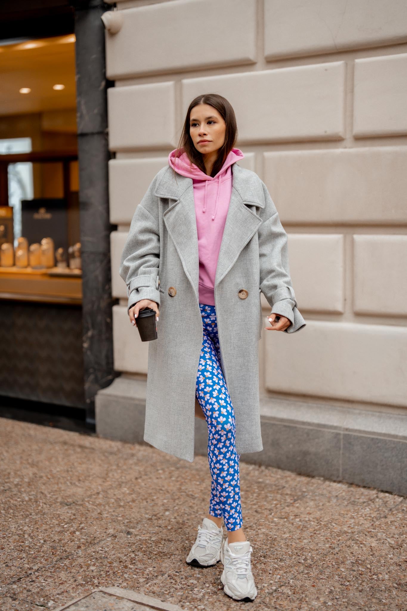 Спортен клин с принт на маргаритки