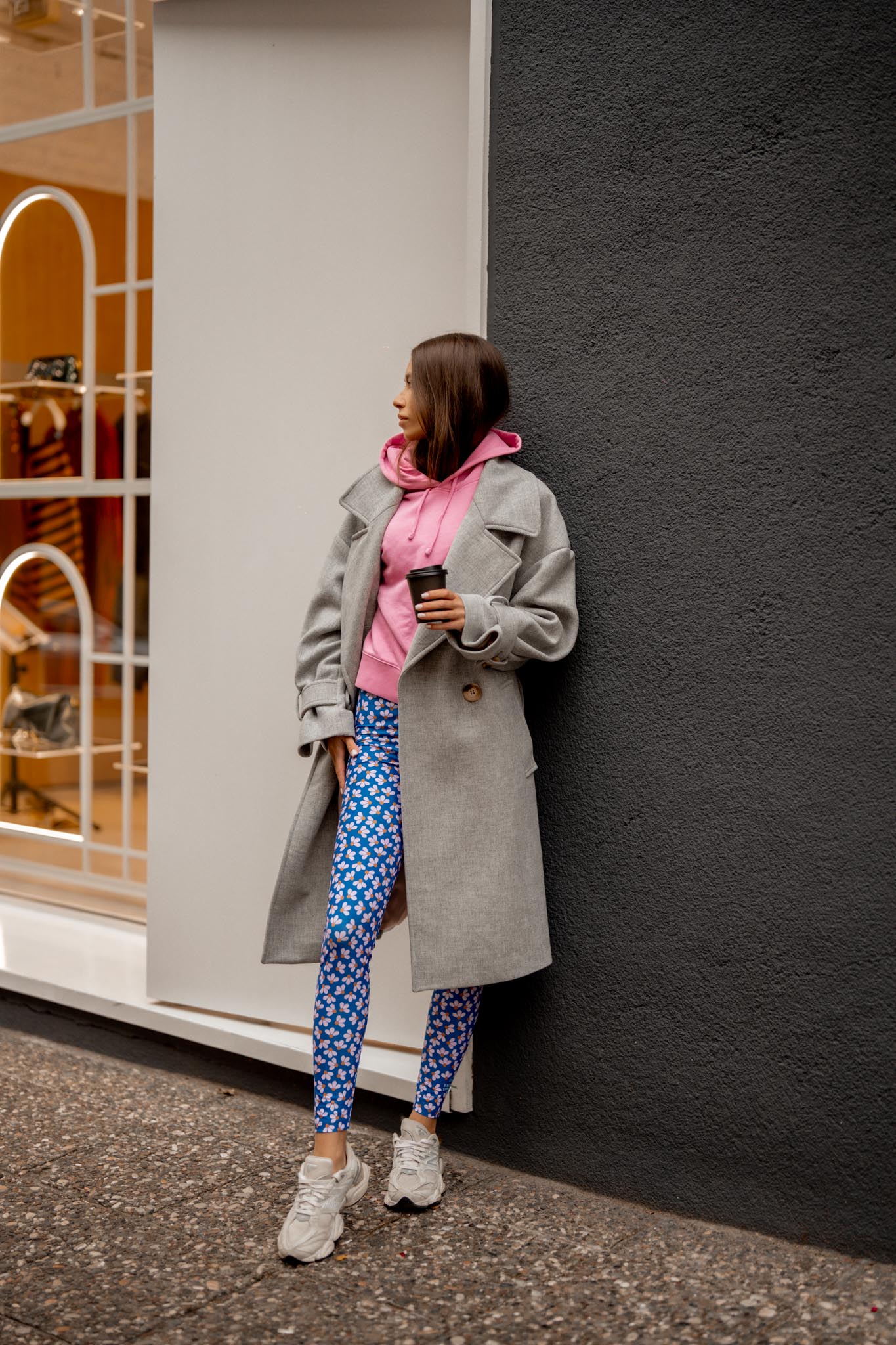 Спортен клин с принт на маргаритки