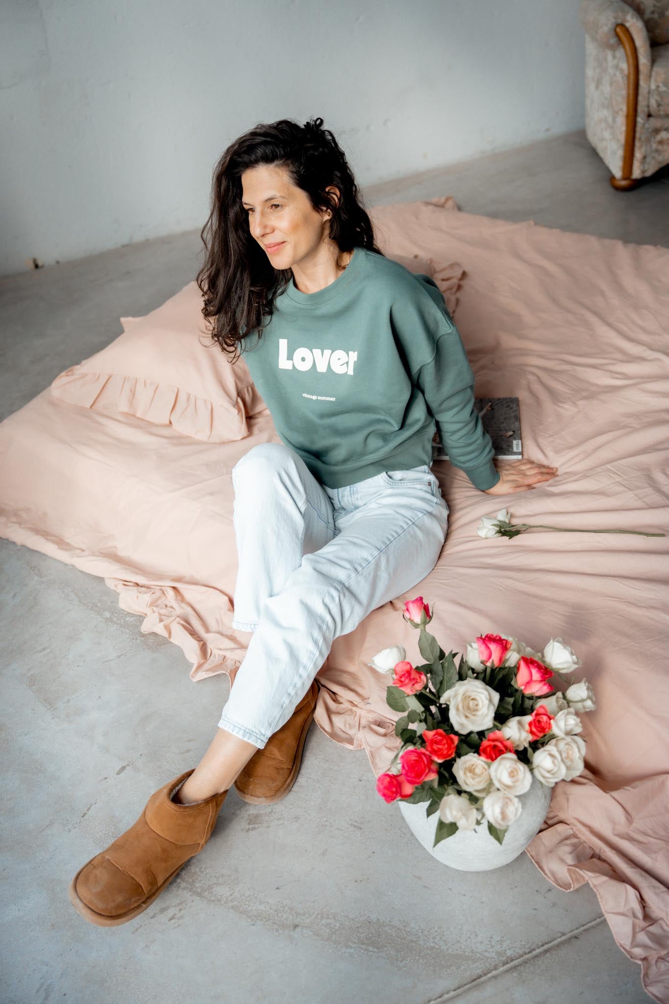 Зелена блуза LOVER