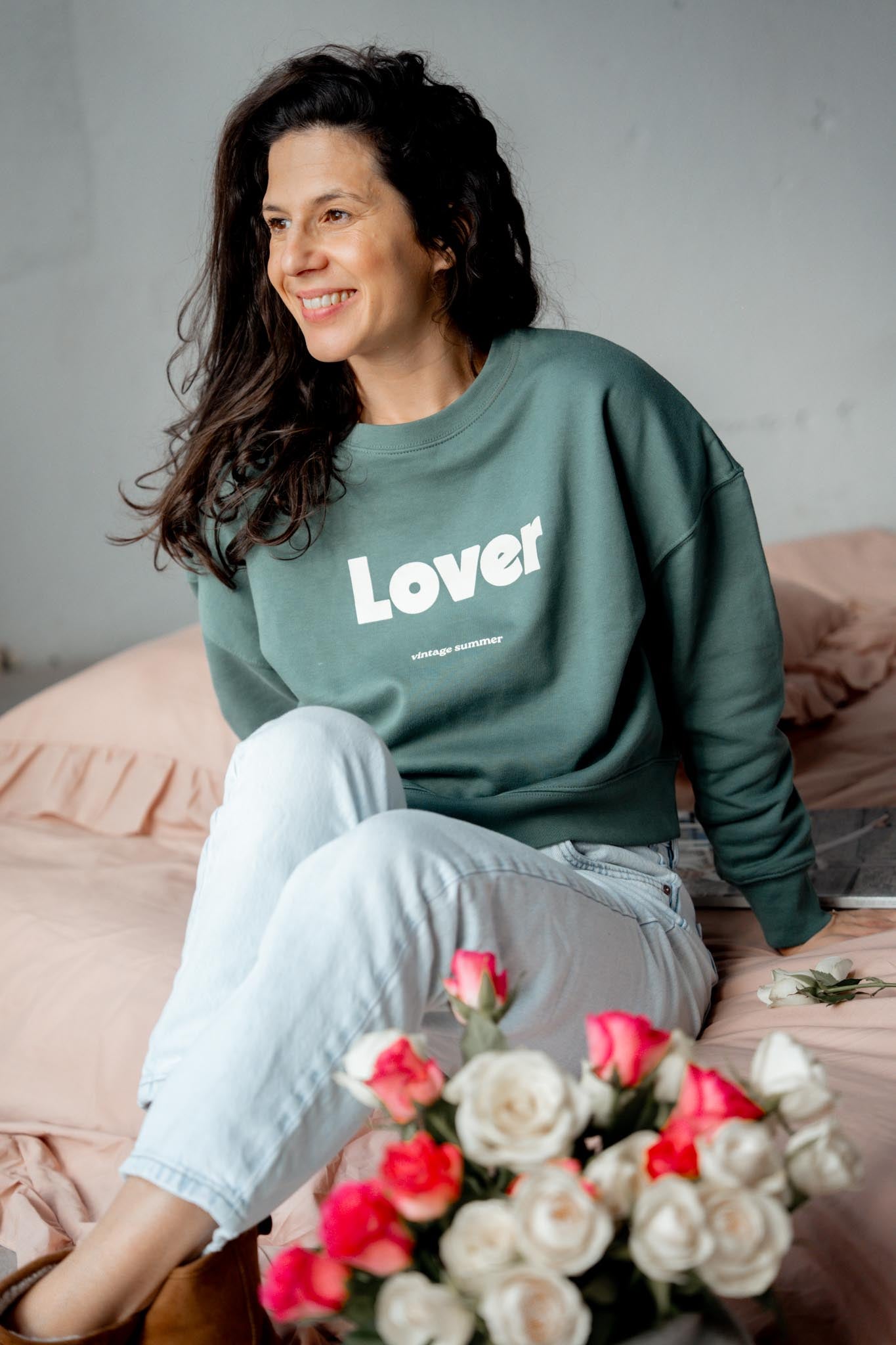 Зелена блуза LOVER