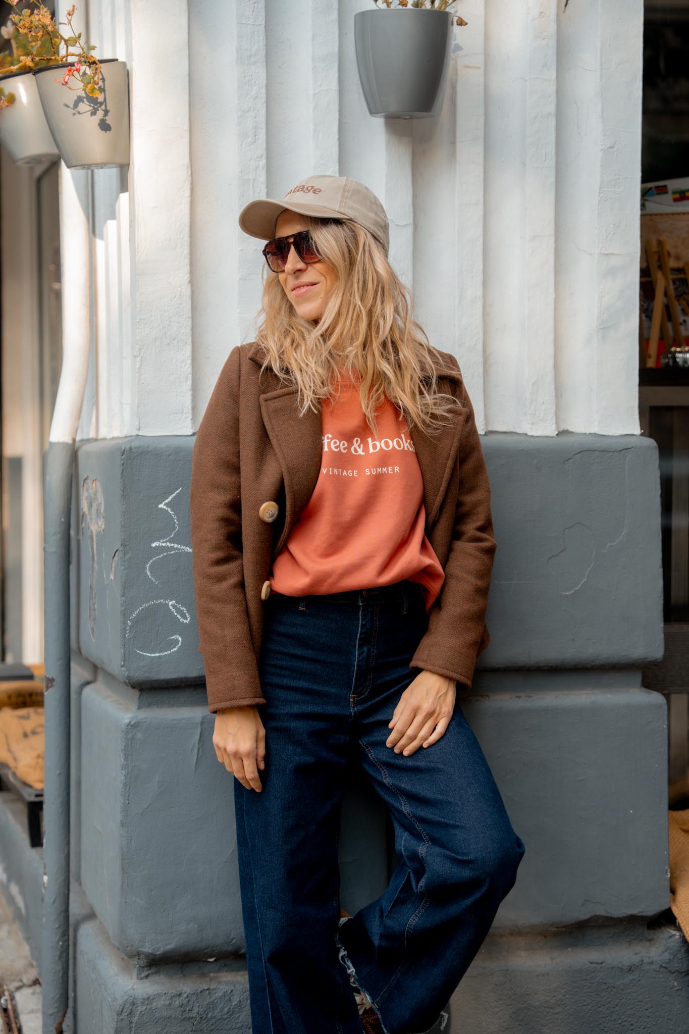 Керемидена блуза Coffee & Books