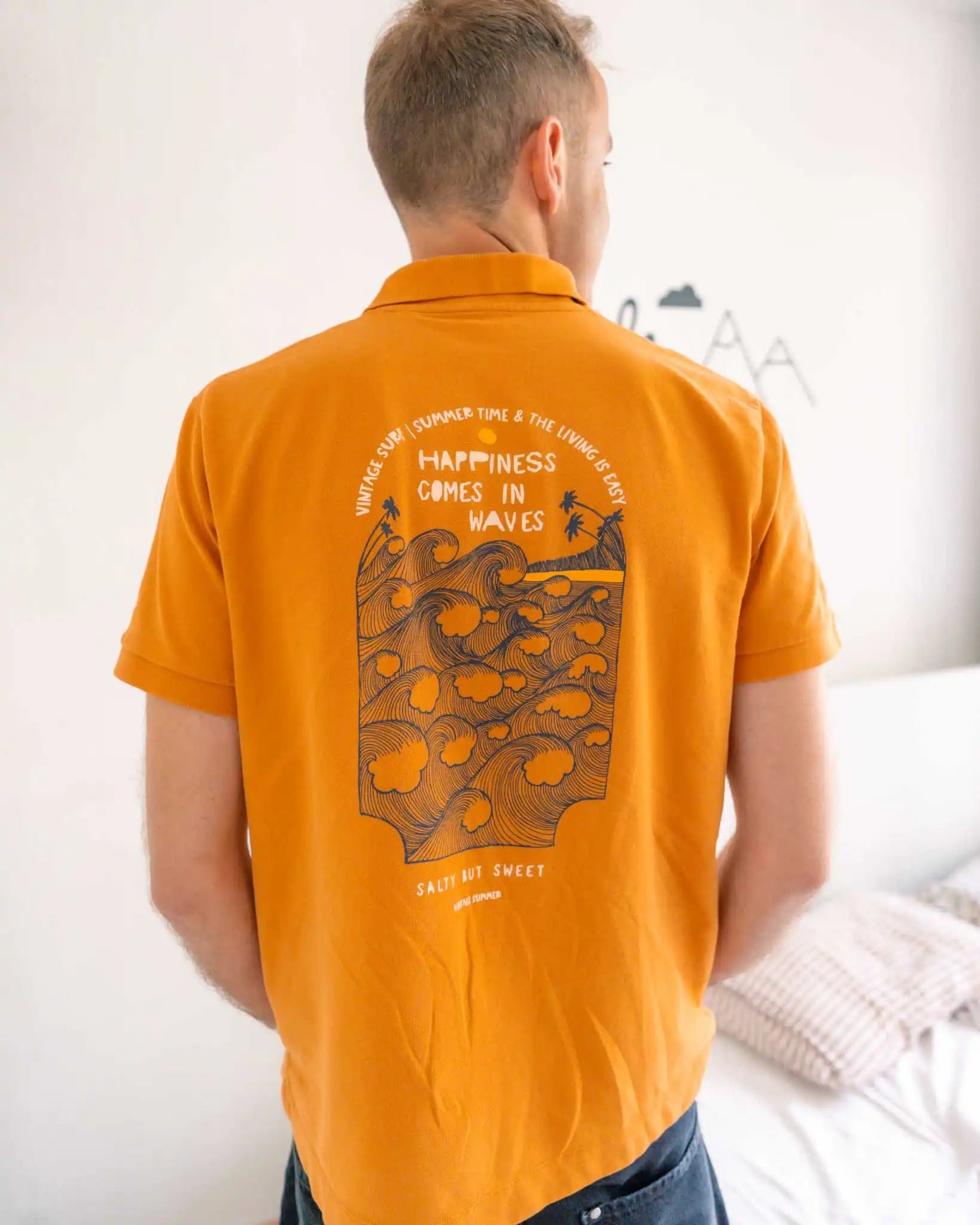 Мъжка поло тениска Vintage Surf