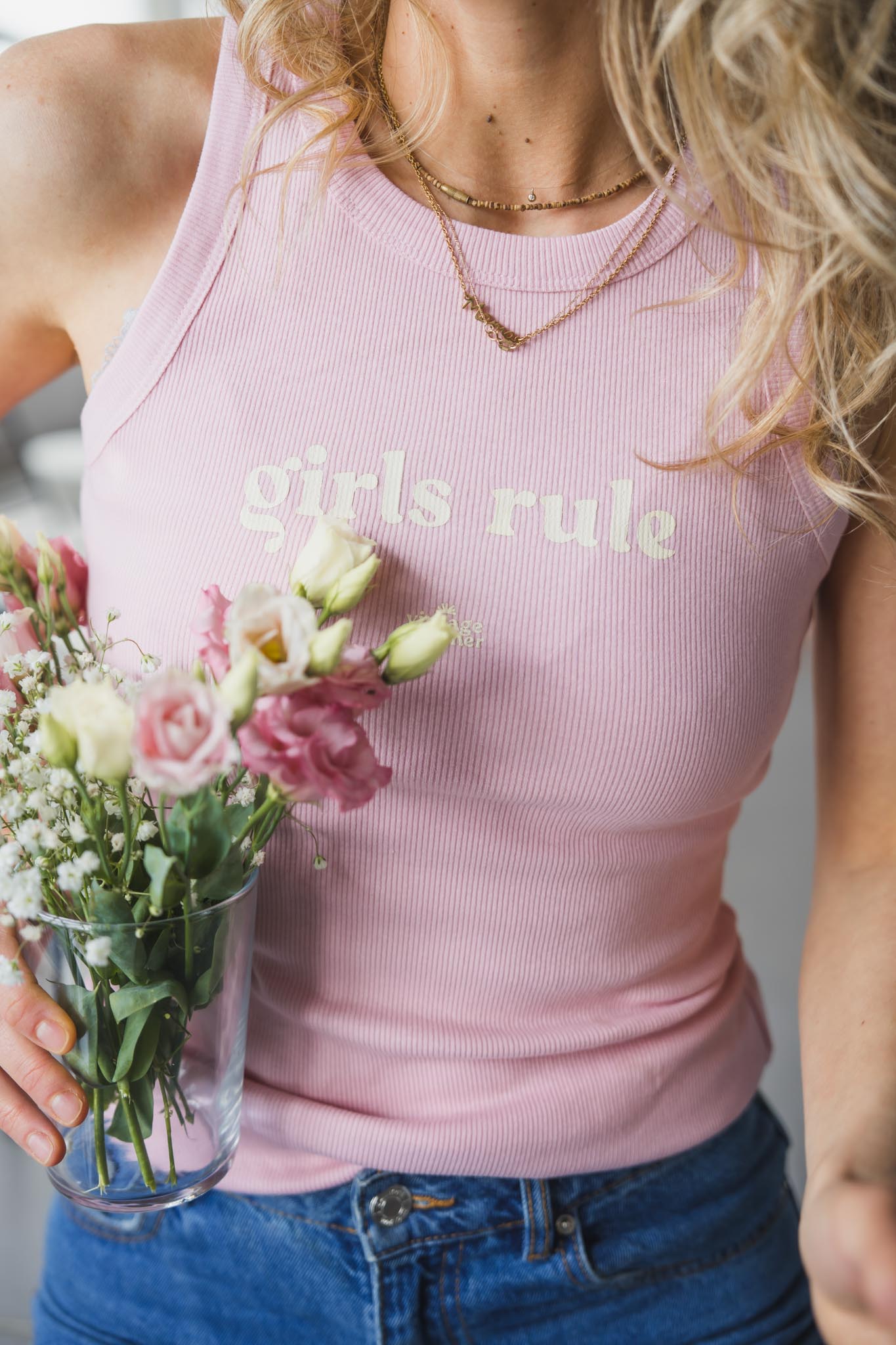 Розов рипсен потник GIRLS RULE