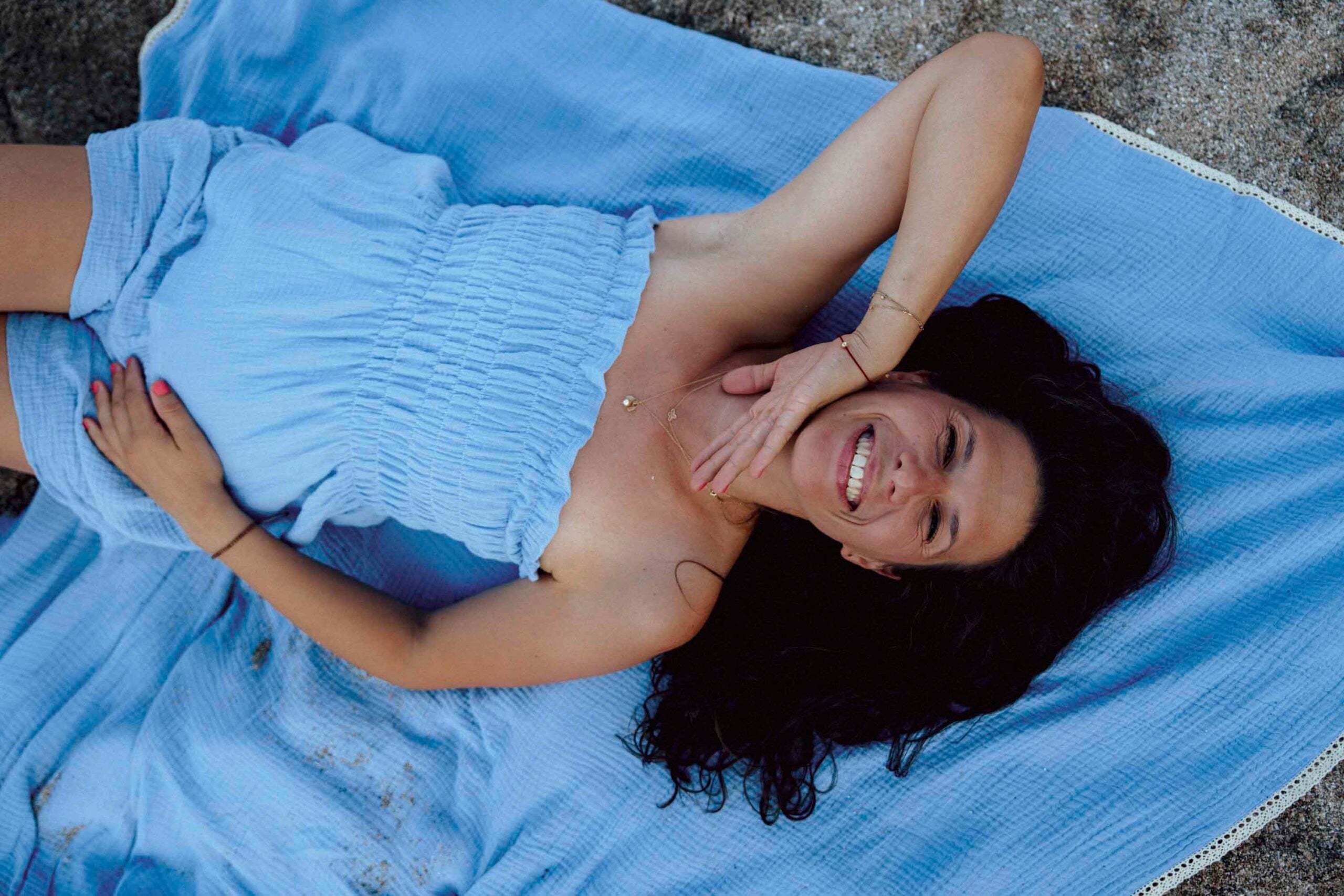 Голяма плажна кърпа от муселин