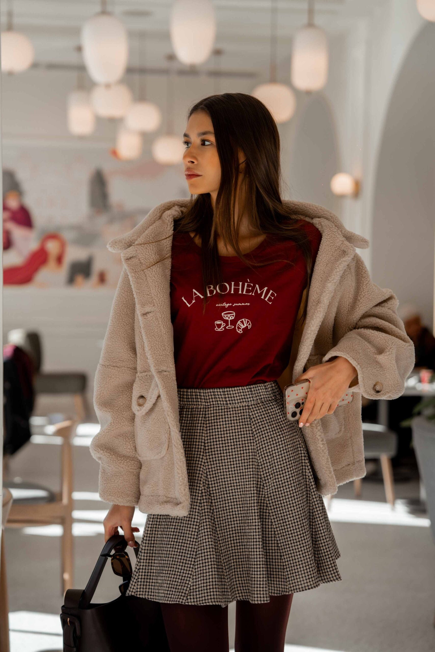 Къса минипола VERRA от памук