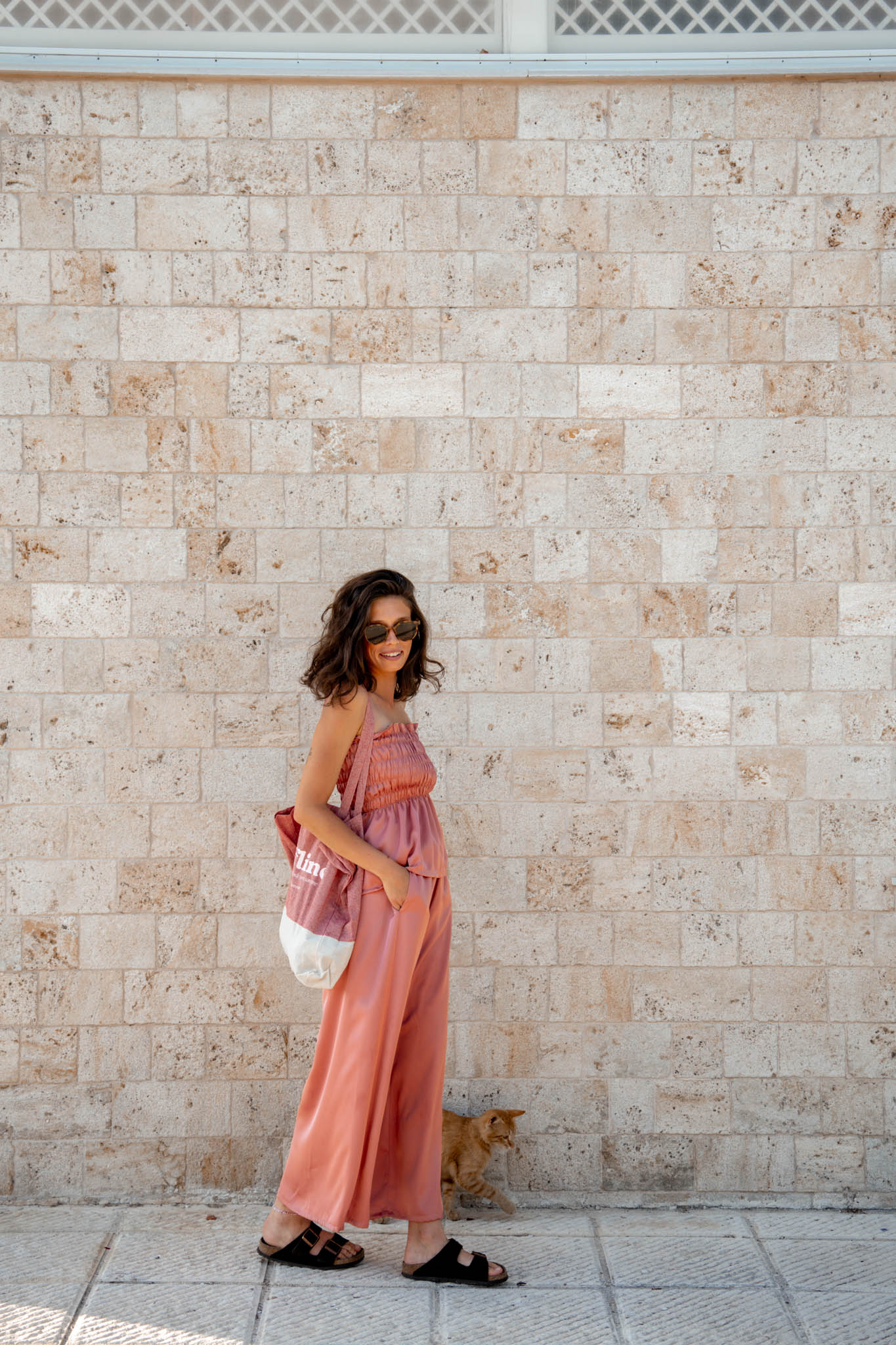 Розов сатенен комплект панталон и бюстие AURORA