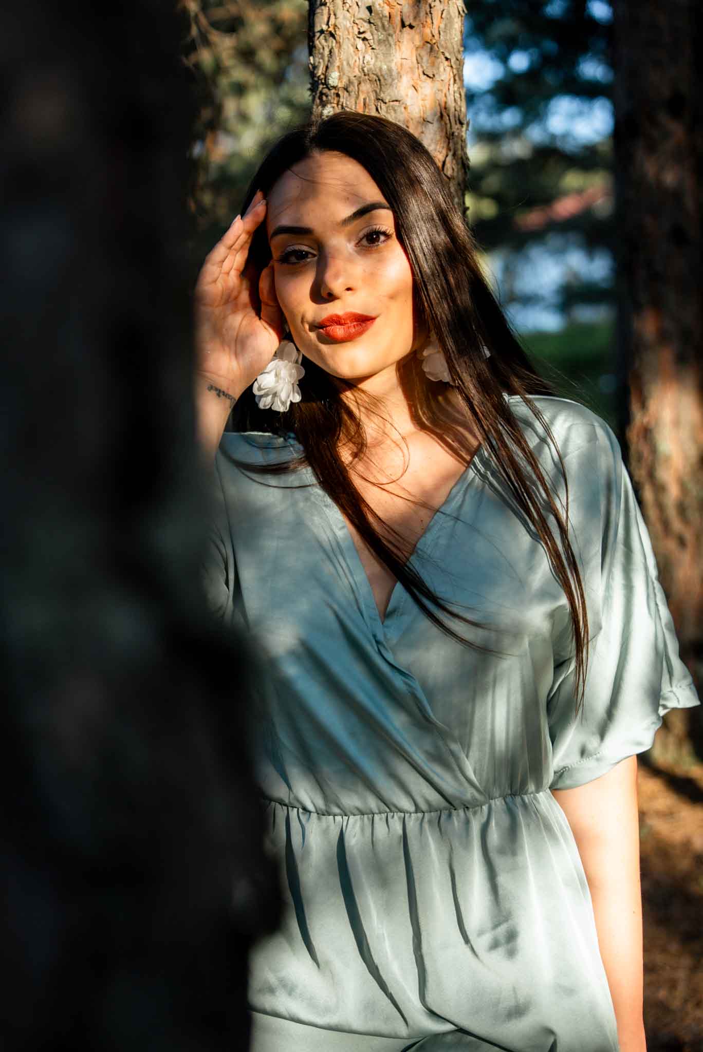 Дълга рокля от сатен PALOMA