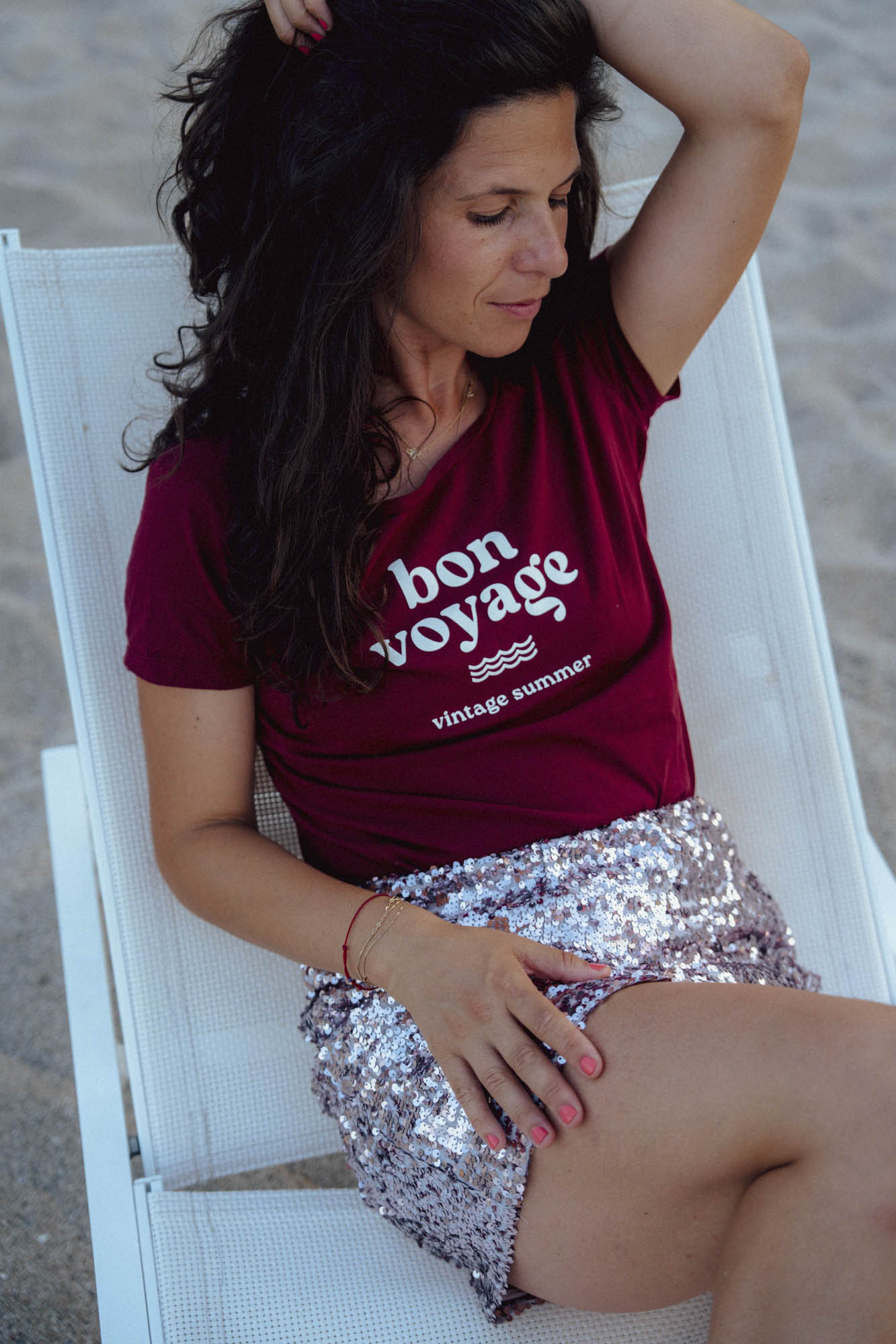 Бордо тениска Bon Voyage