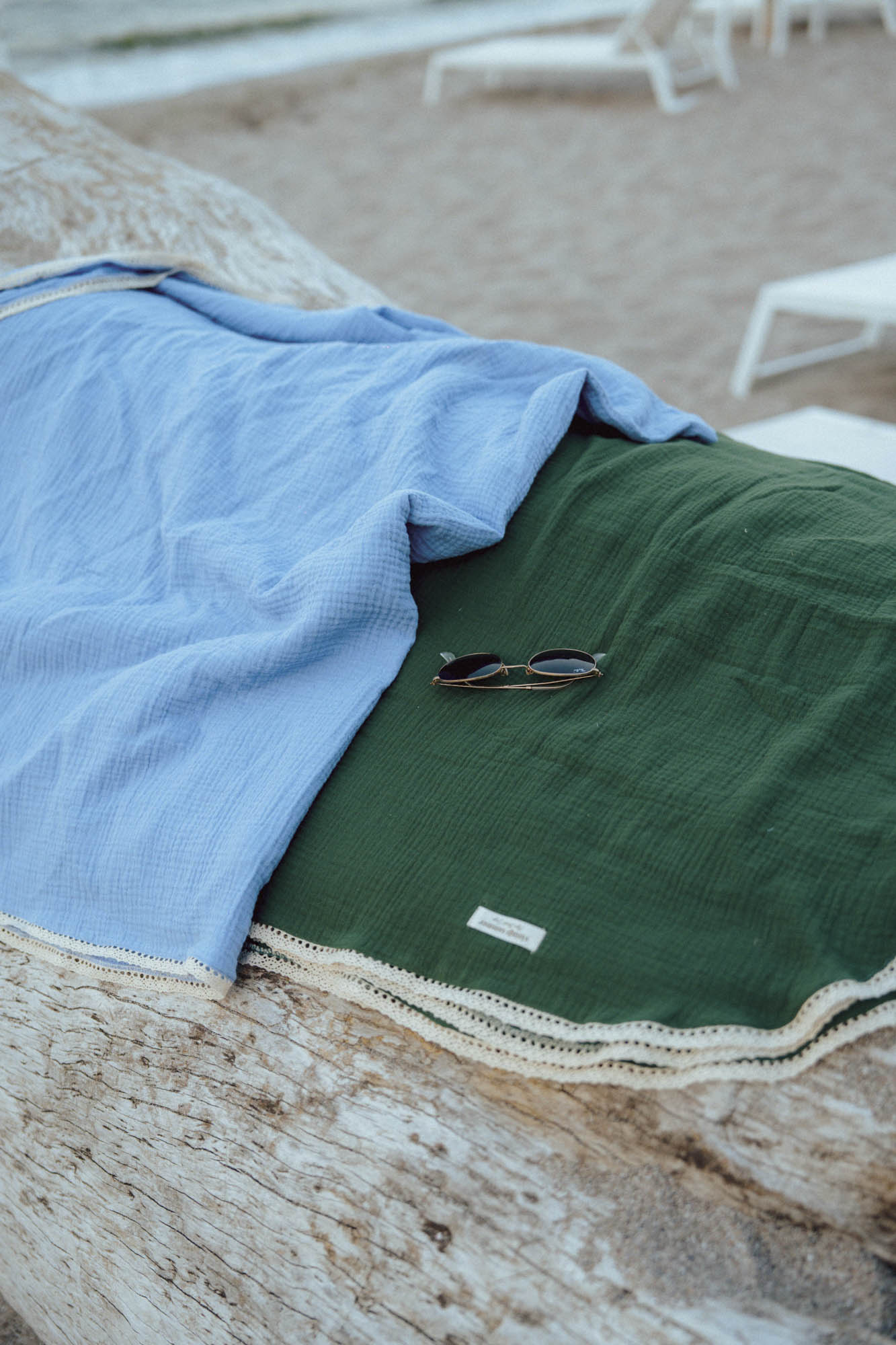 Голяма плажна кърпа от муселин