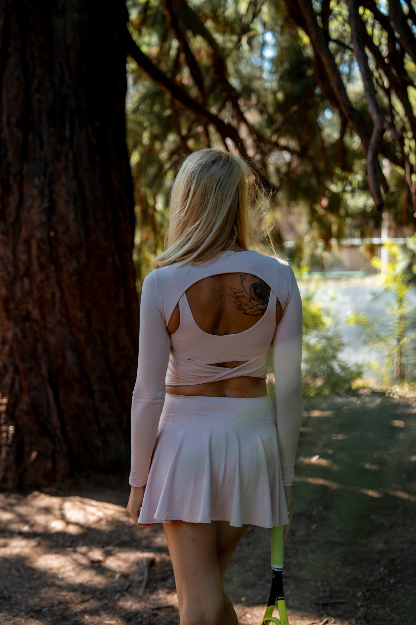 Къса спортна пола с клин Blush Aura в розово