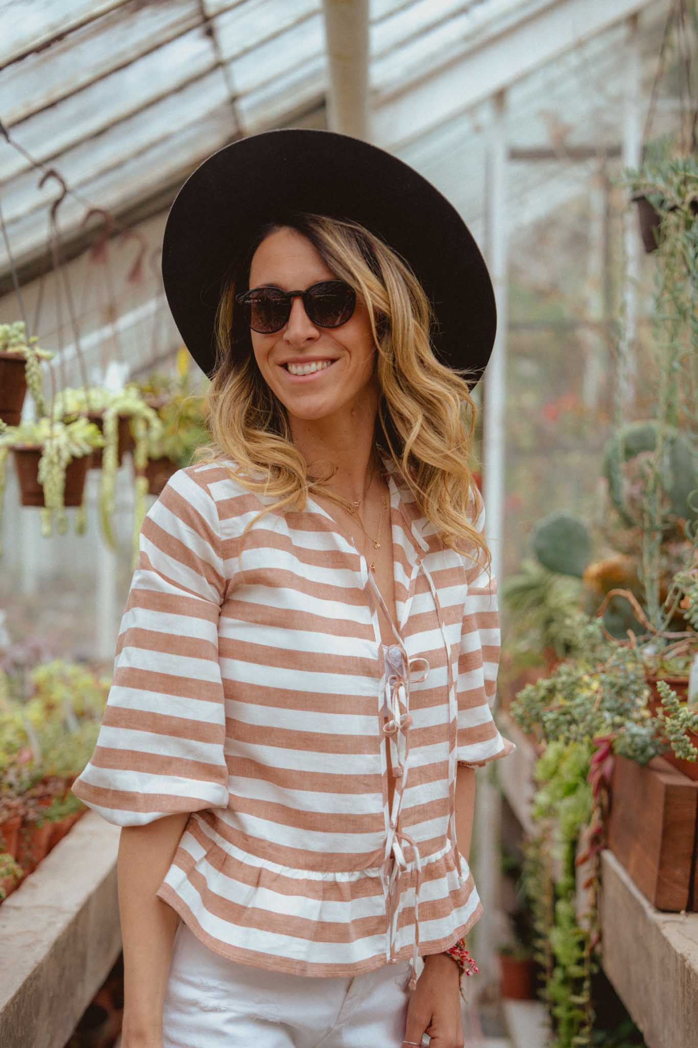 Ленена блуза с връзки TERESA