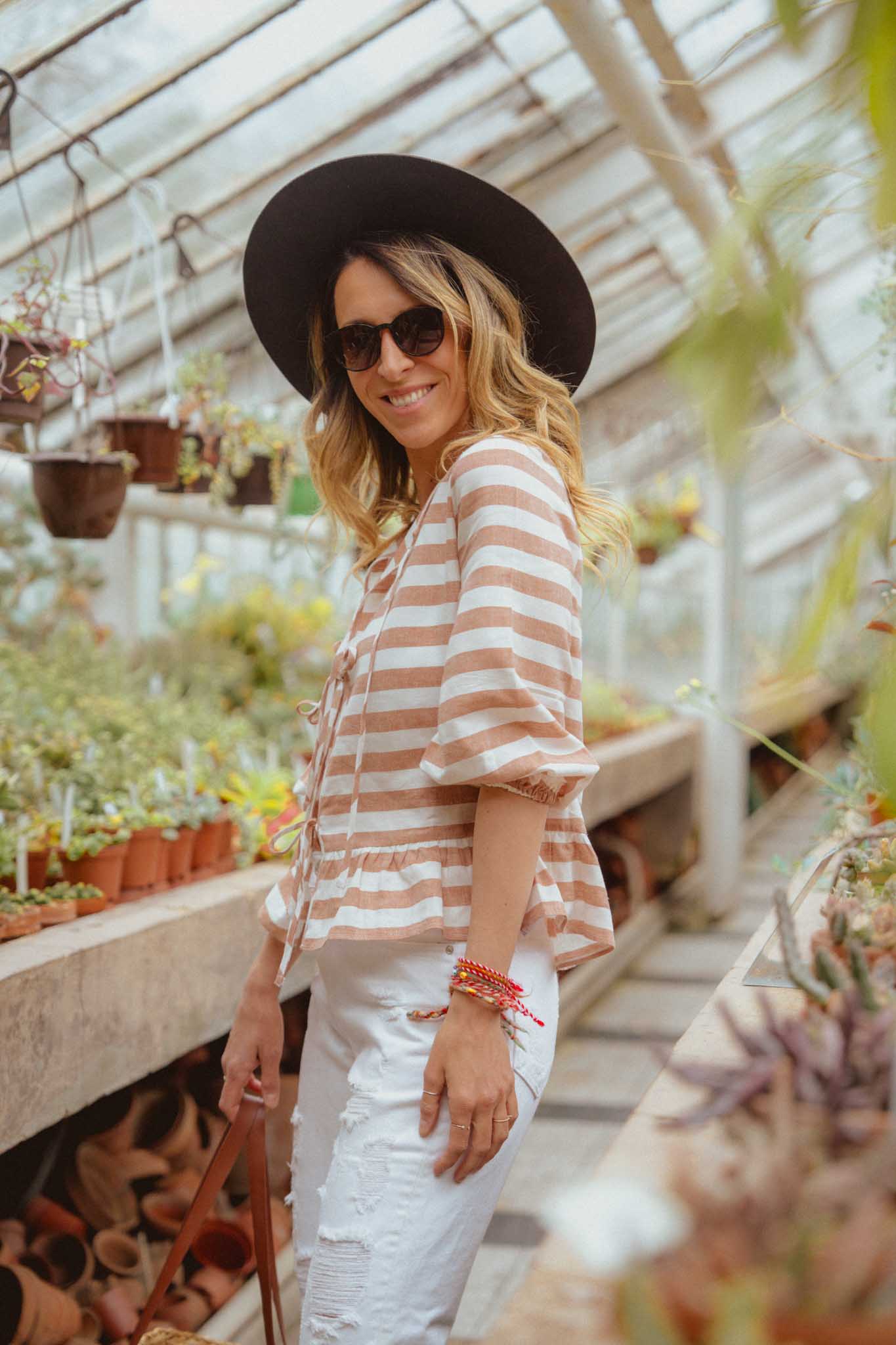 Ленена блуза с връзки TERESA