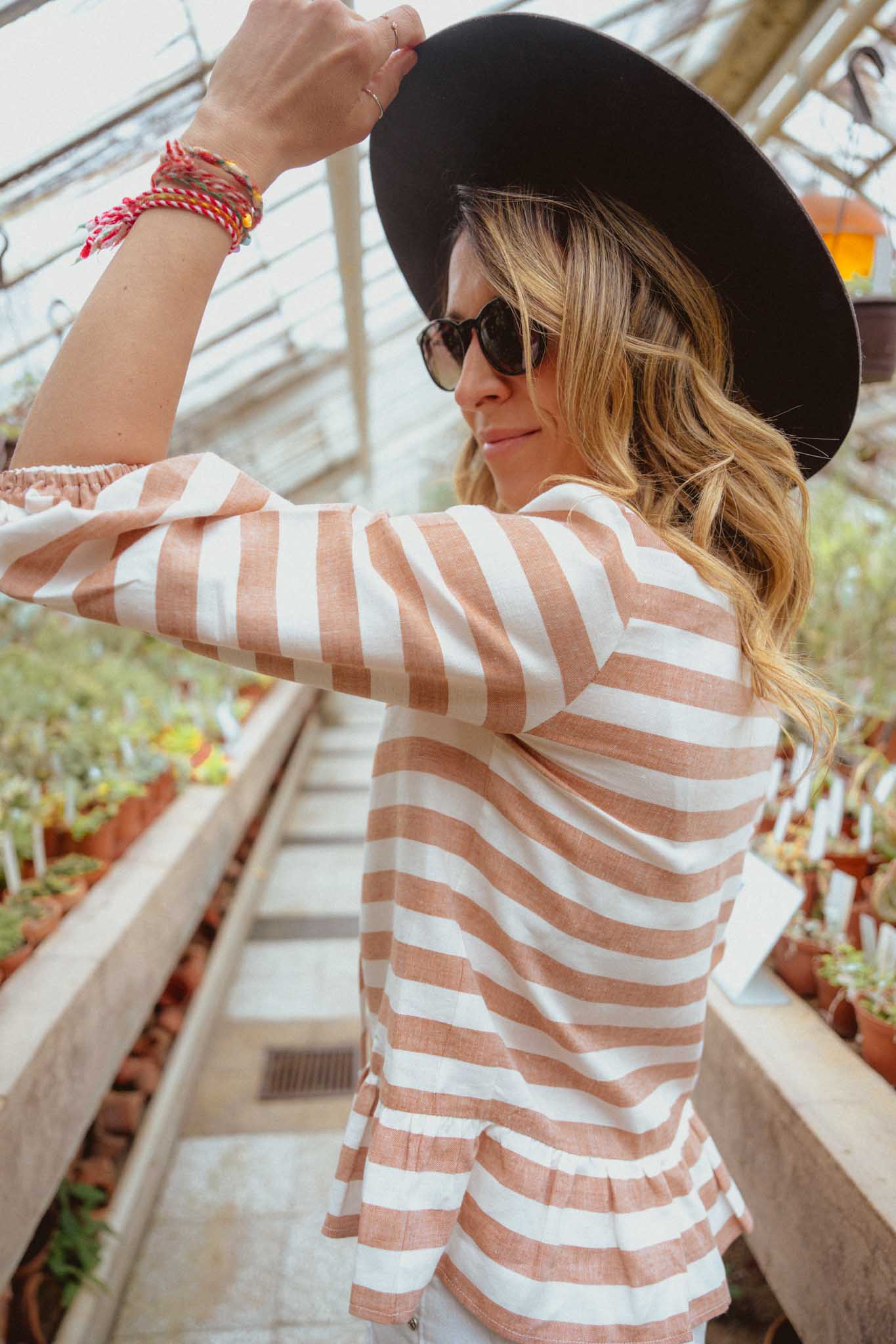 Ленена блуза с връзки TERESA