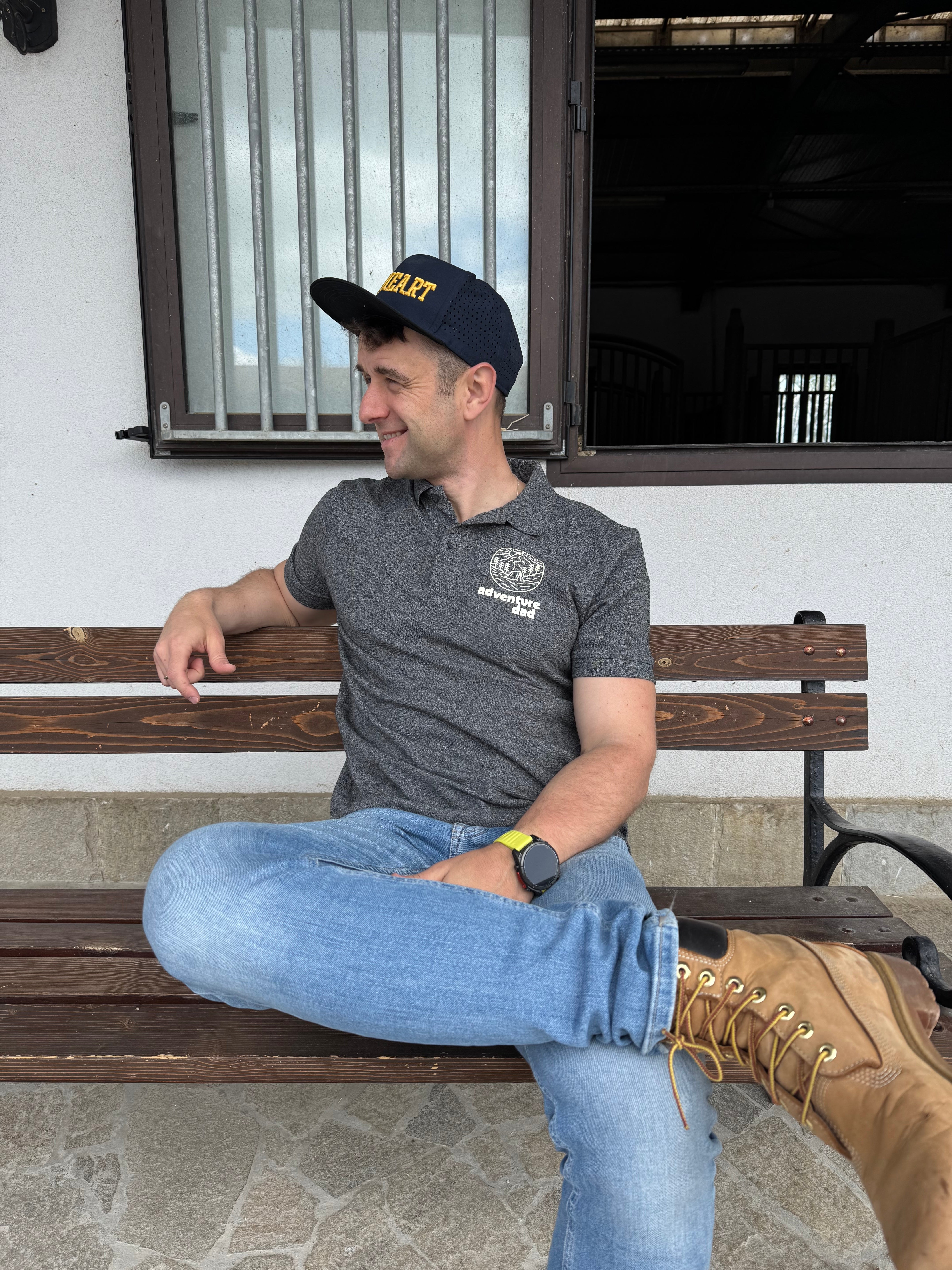 Men's polo shirt with collar ADVENTURE DAD