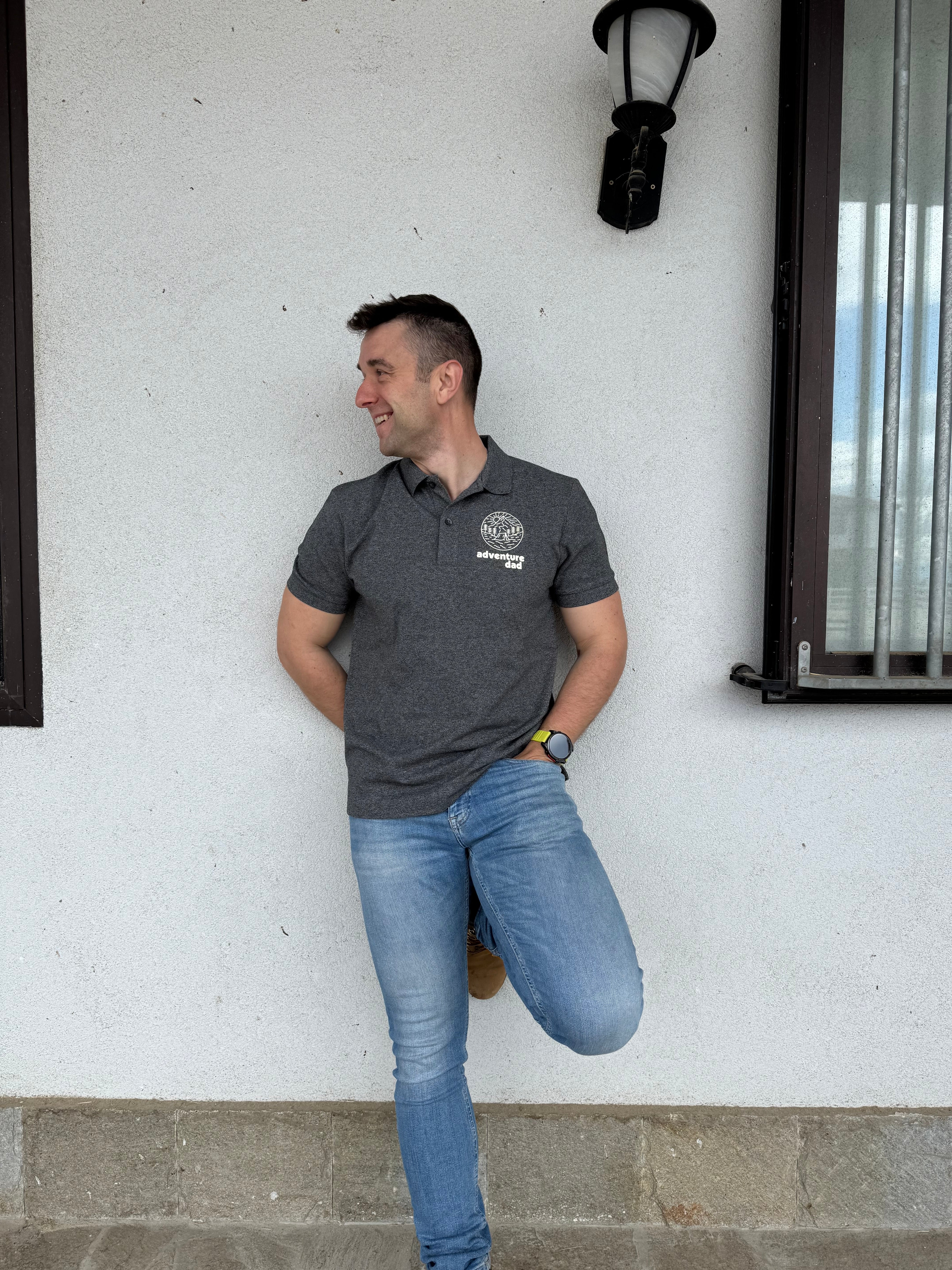 Men's polo shirt with collar ADVENTURE DAD