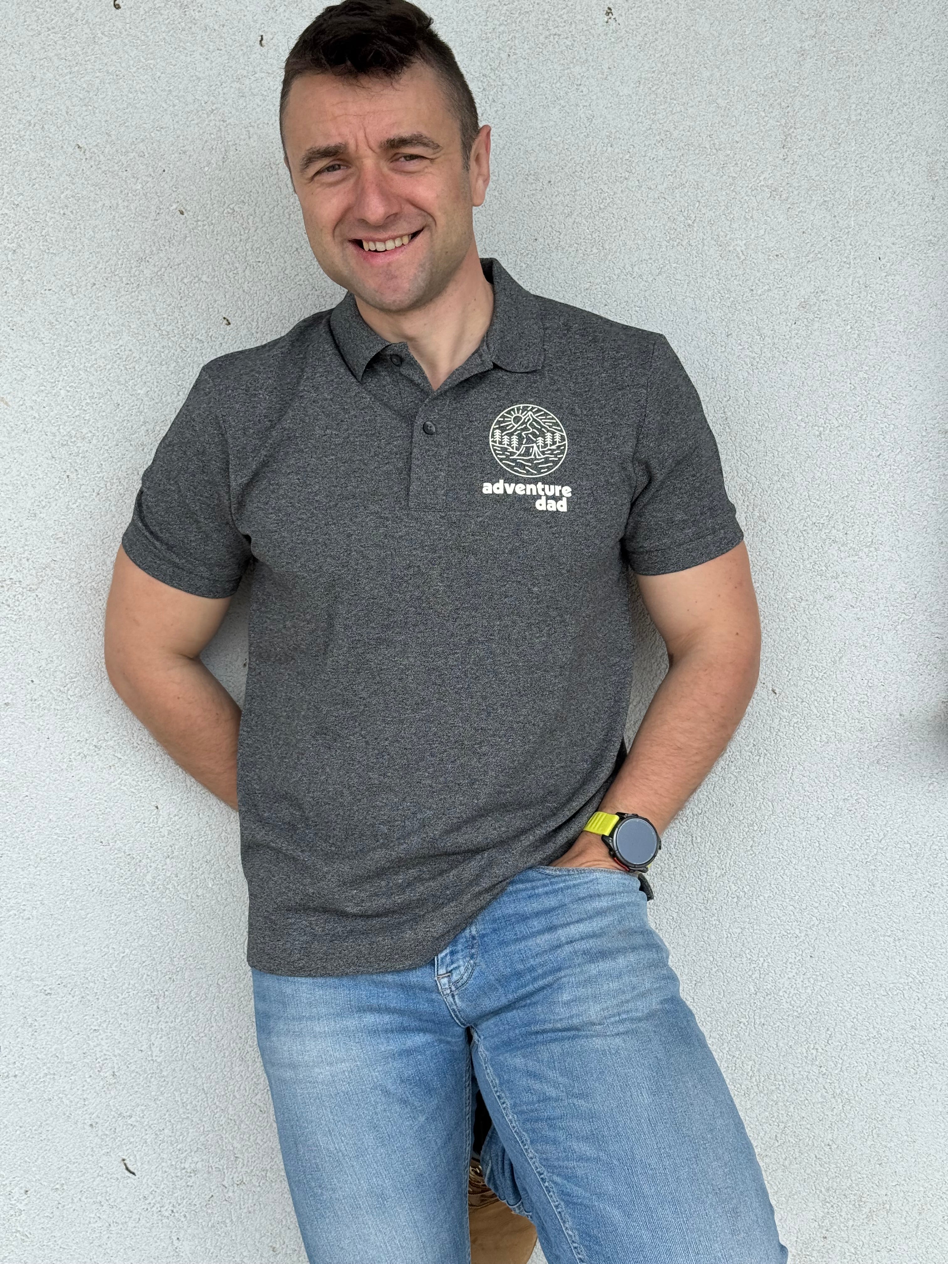 Men's polo shirt with collar ADVENTURE DAD