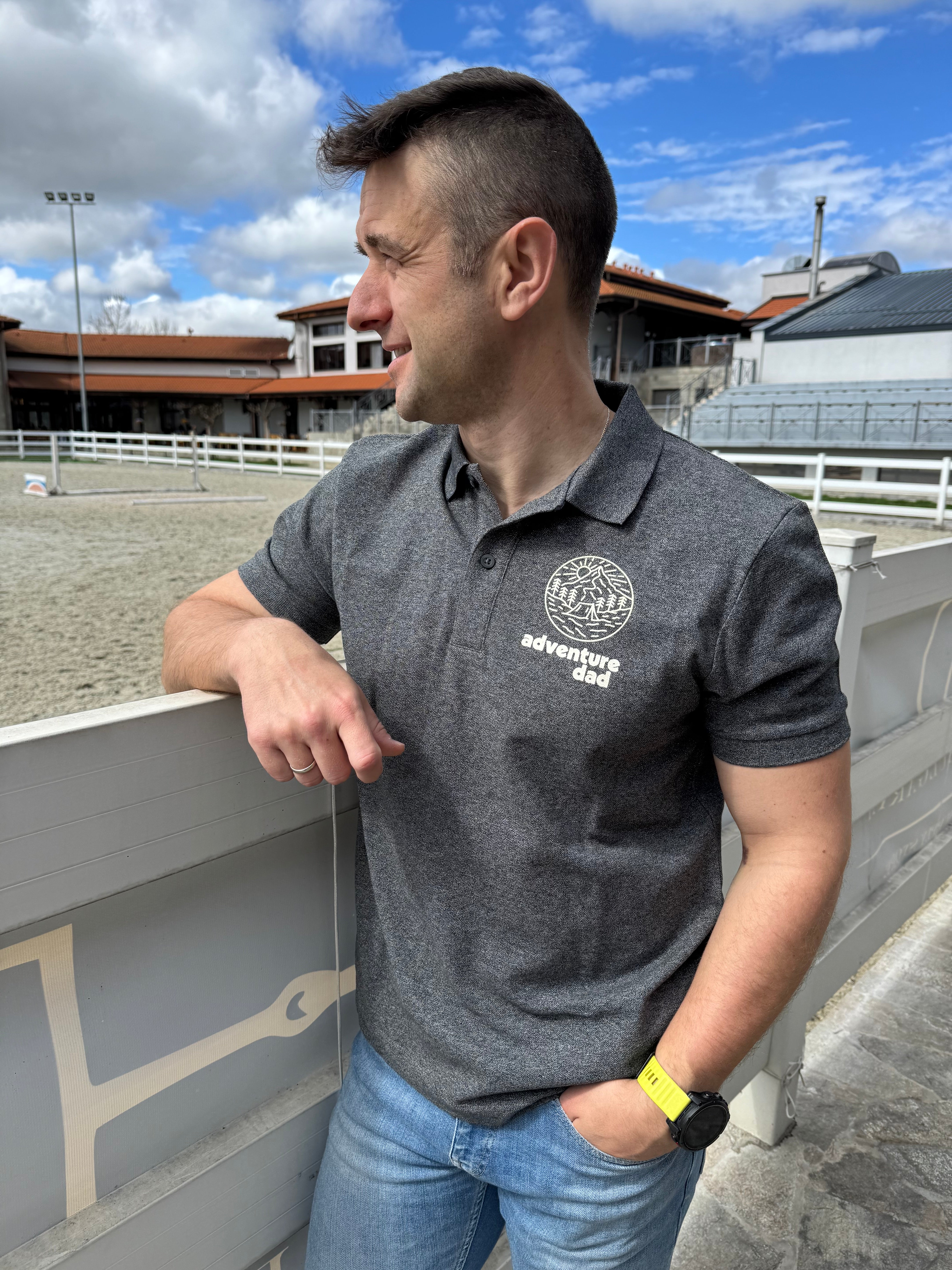 Men's polo shirt with collar ADVENTURE DAD