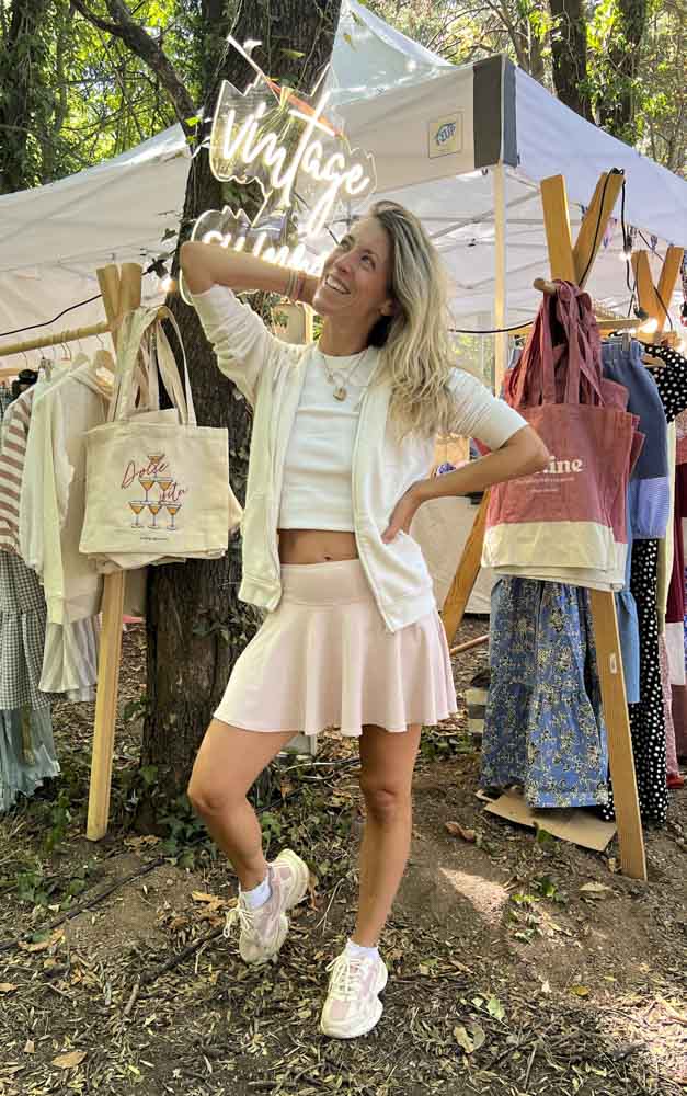 Екрю спортен суичър VINTAGE с цип и качулка