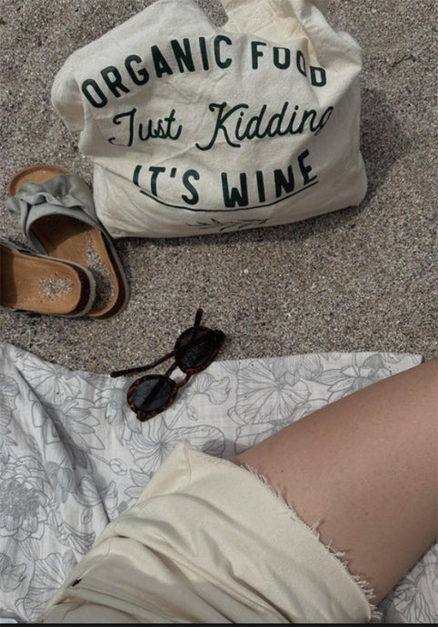 Чанта ORGANIC FOOD, JUST KIDDING ITS WINE