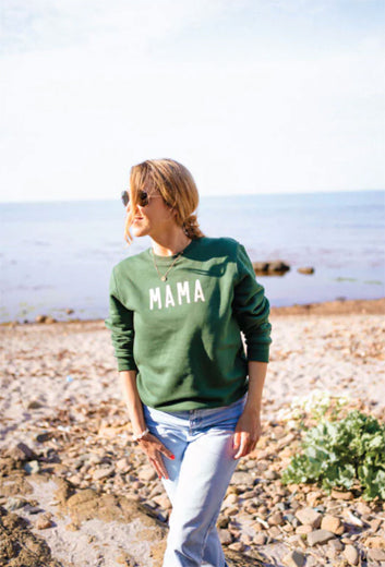 Зелена блуза "MAMA"